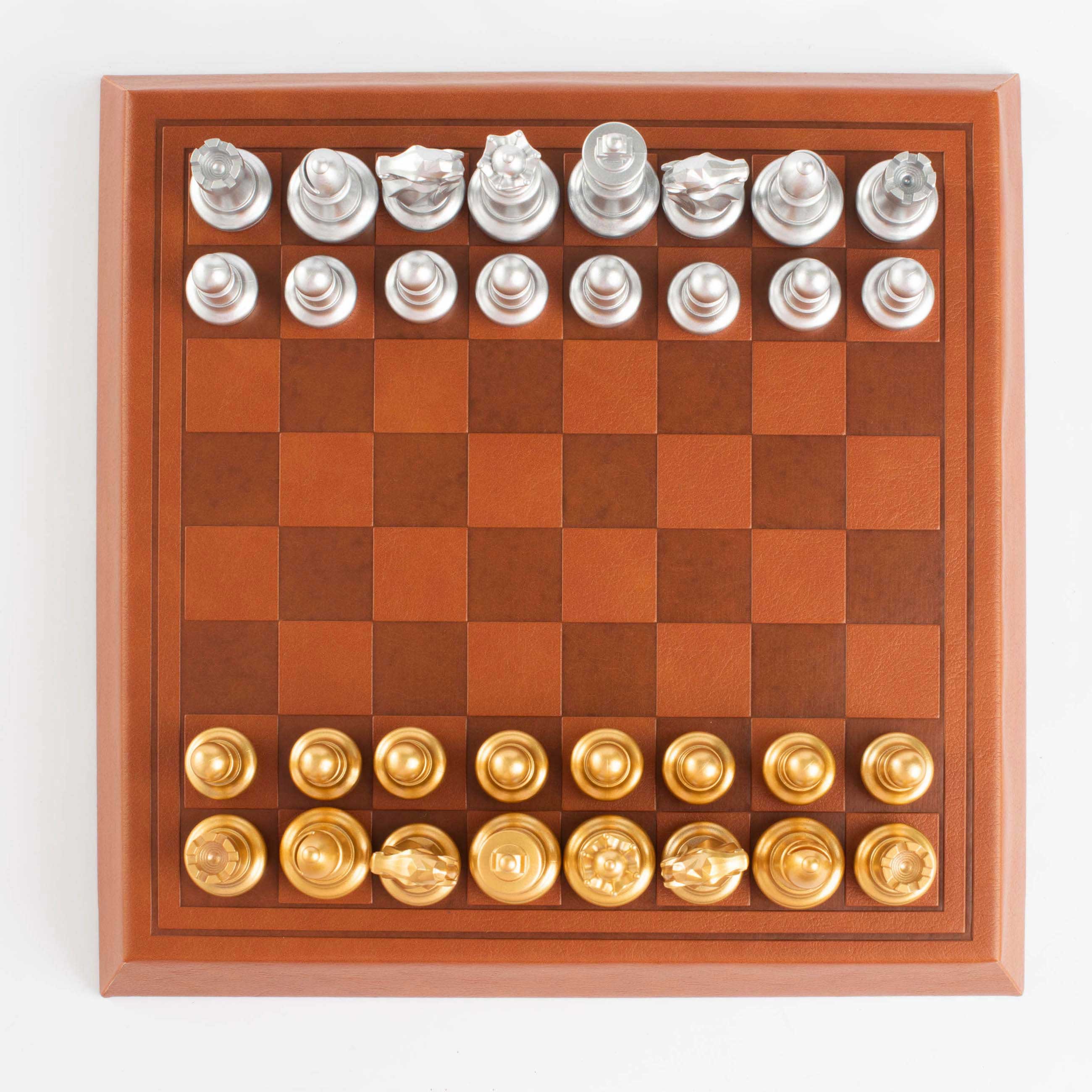 Board game, 19x19 cm, chess, PU leather / MDF, Hobby leather, image-2