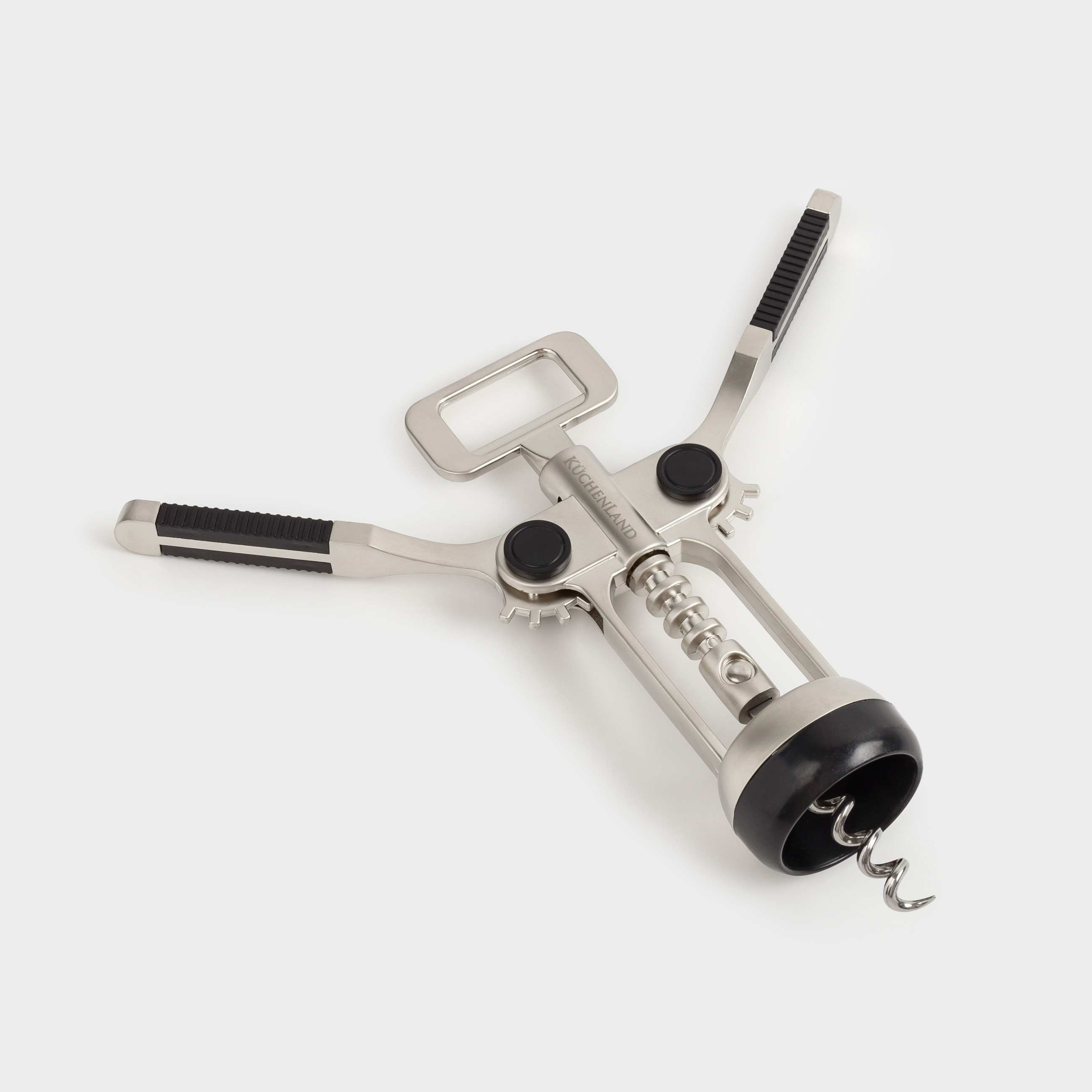 Lever corkscrew, 18 cm, metal / plastic, Accelerated, image-3