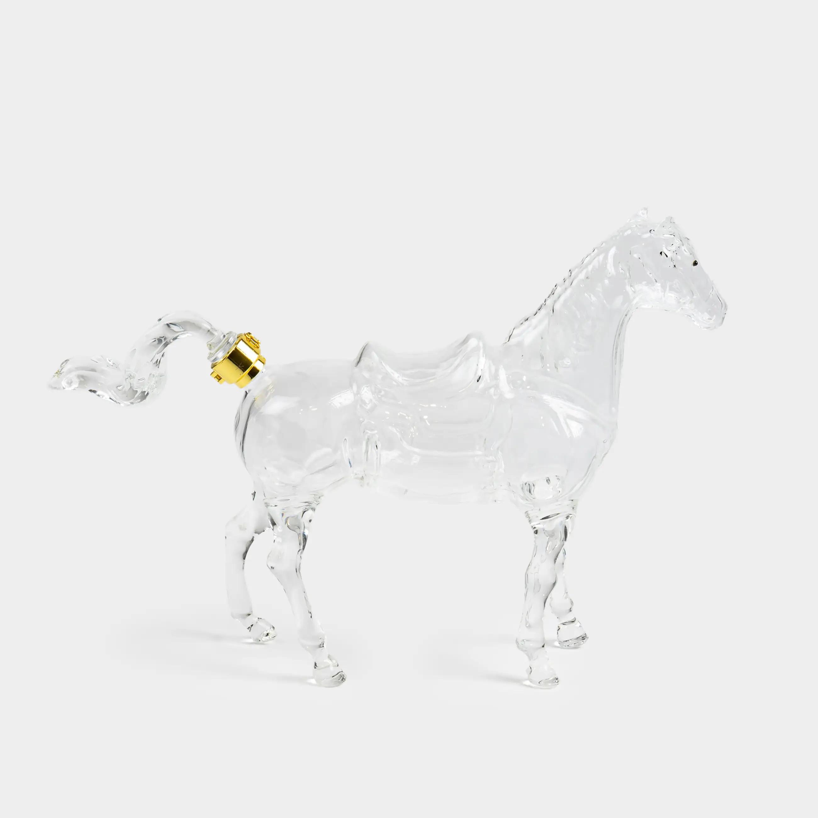 Decanter, 1 l, glass / plastic, Horse, Horse