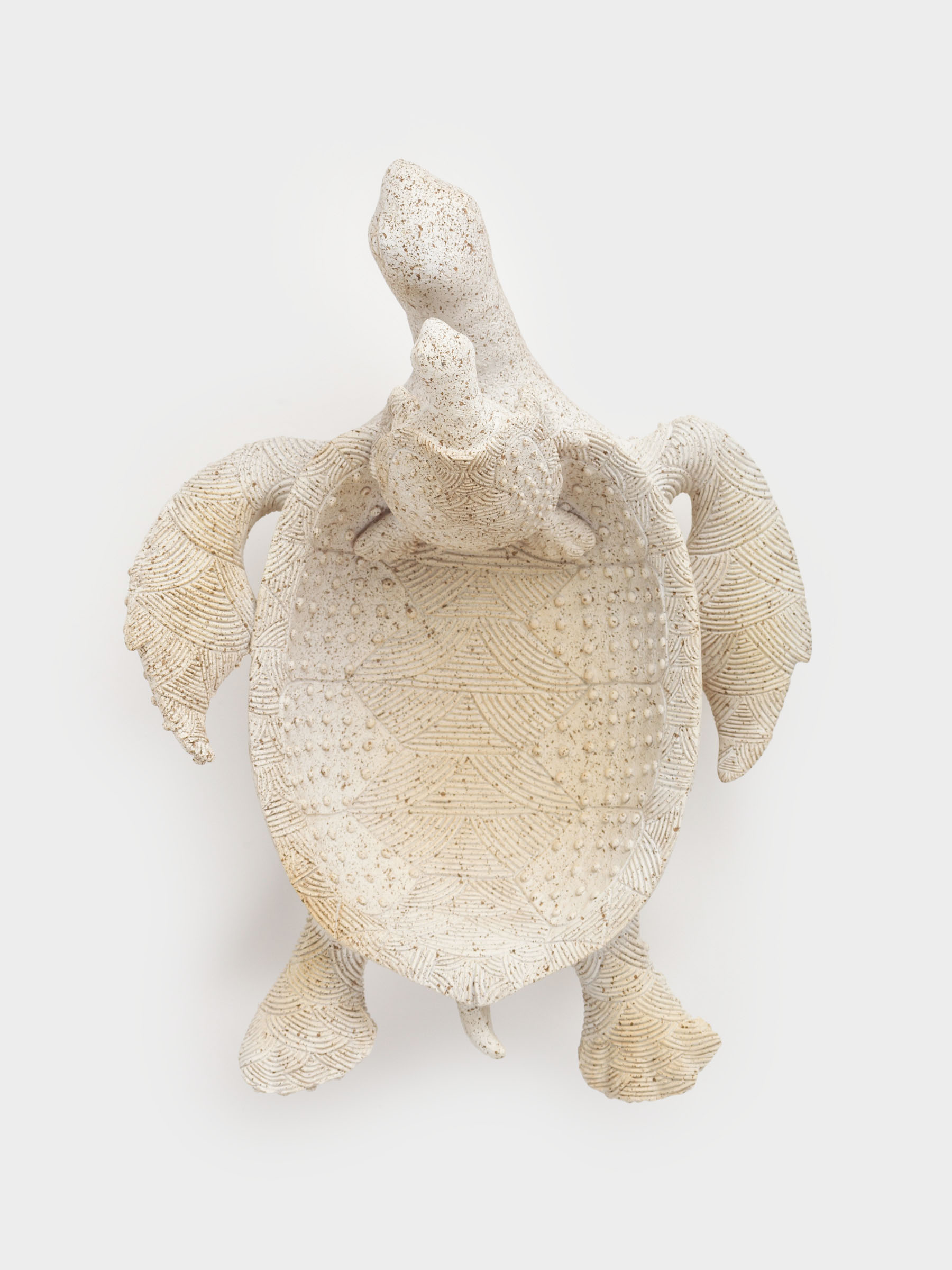 Decorative dish, 31x24x13 cm, polyresin, sand, Turtle with baby, Grand turtle, image-2