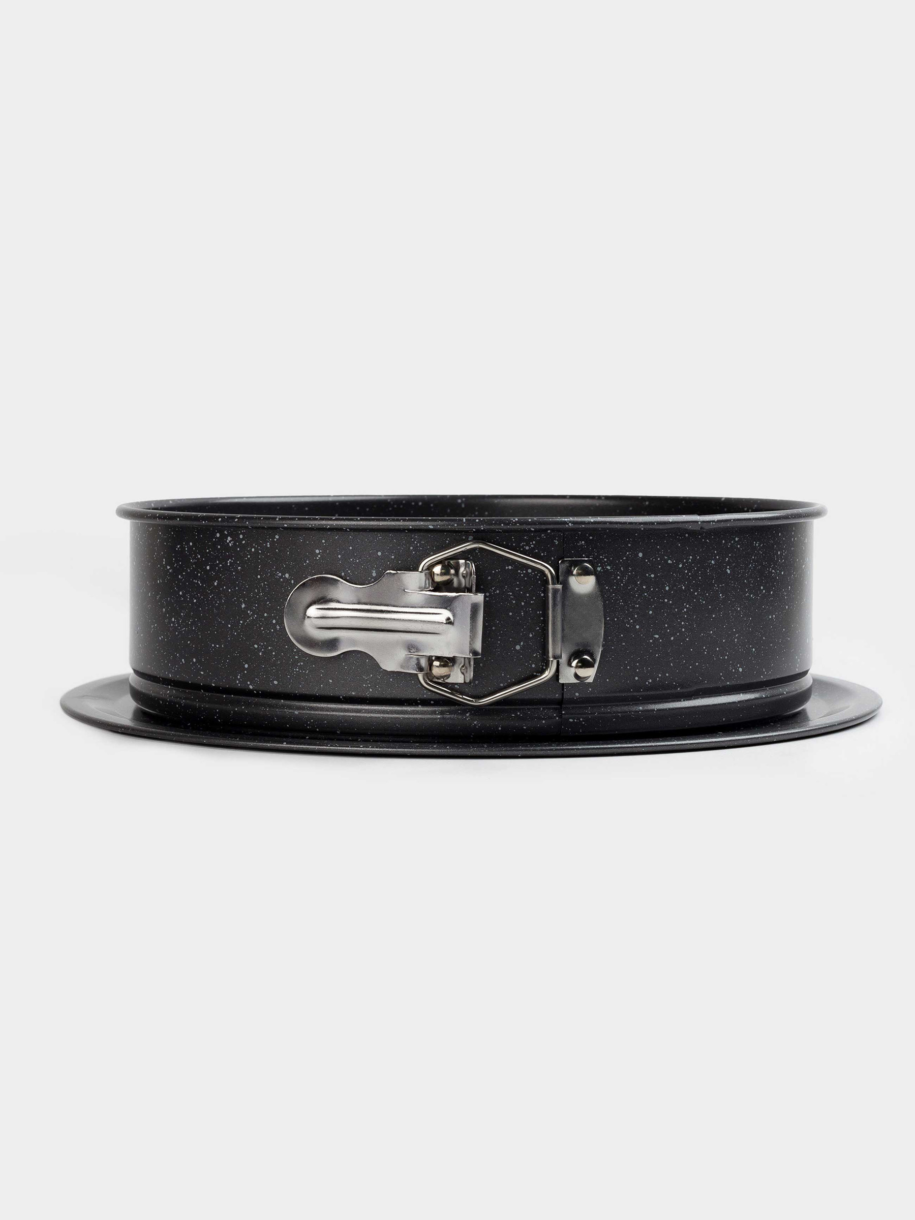 Baking dish, 24 cm, split, coated, Steel, Round, Black, Stone clip, image-4