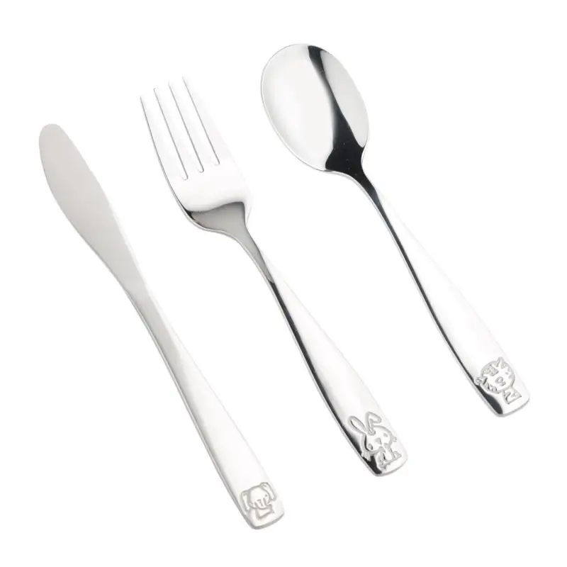 Cutlery, children's, 1 Persian, 3 pr, steel, Animal world, Zoo ,image-0