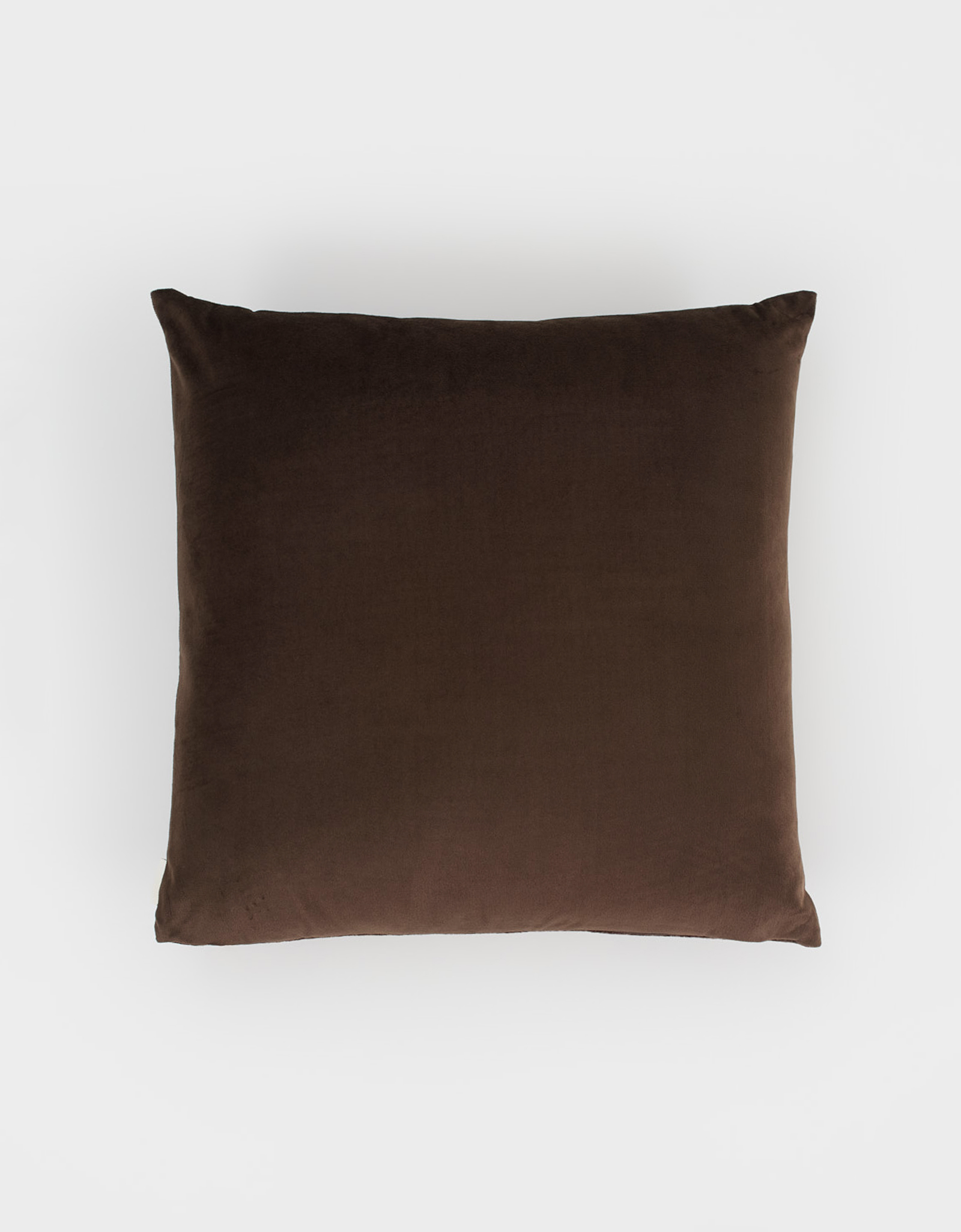 Decorative pillow, 45x45 cm, chenille / velvet, brown, Chenill, image-1