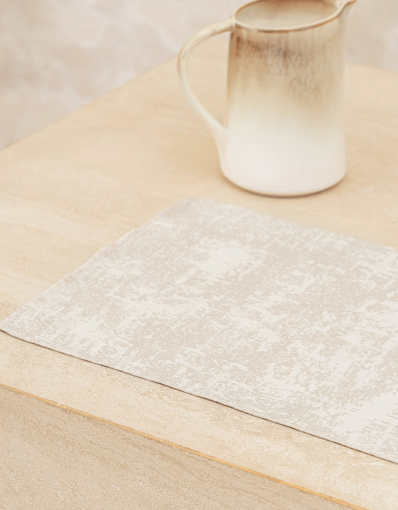 Napkin for appliances, 30x45 cm, polyester, rectangular, beige, Jacquard