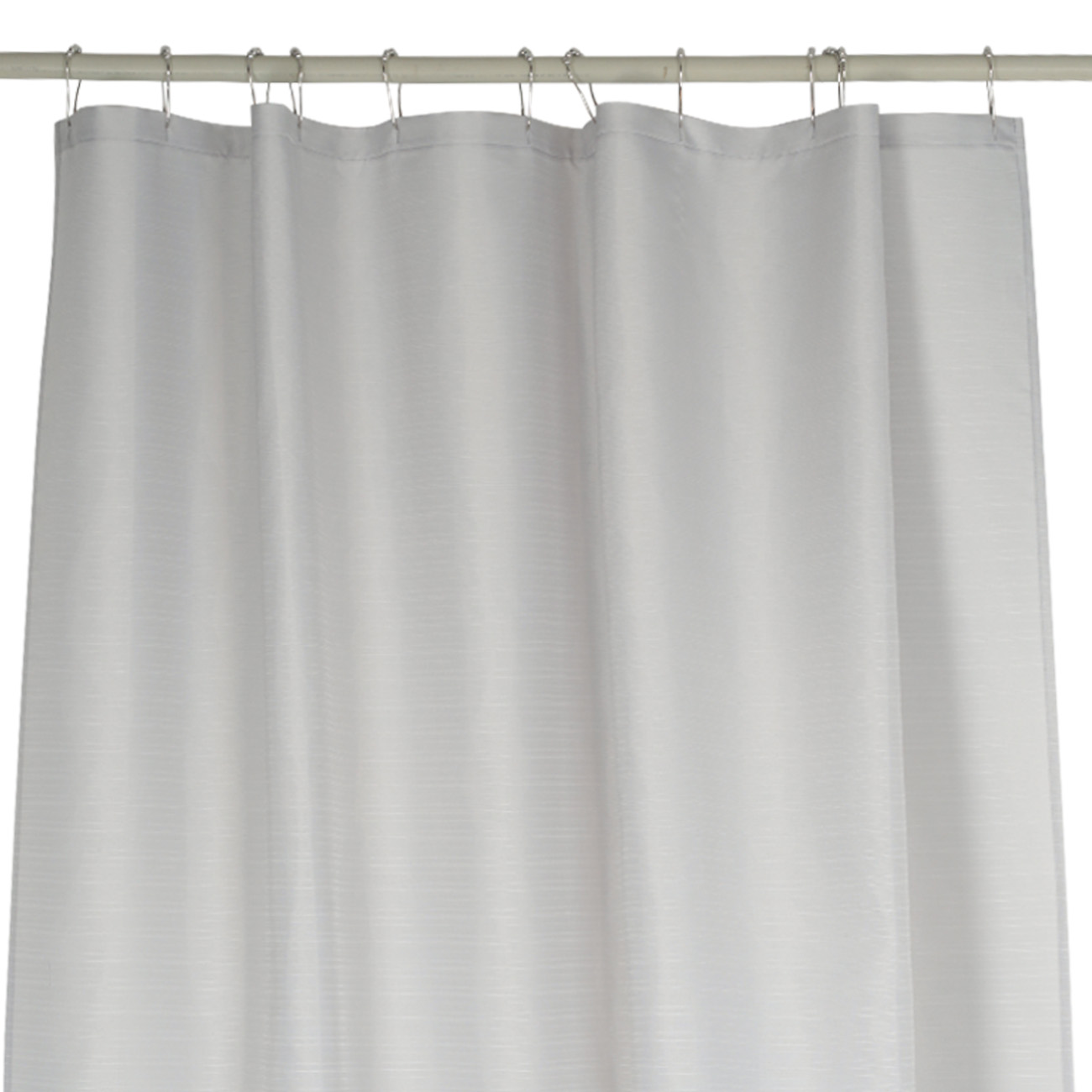 Bathroom curtain, 180x180 cm, with rings, polyester / metal, grey, Protection, image-2