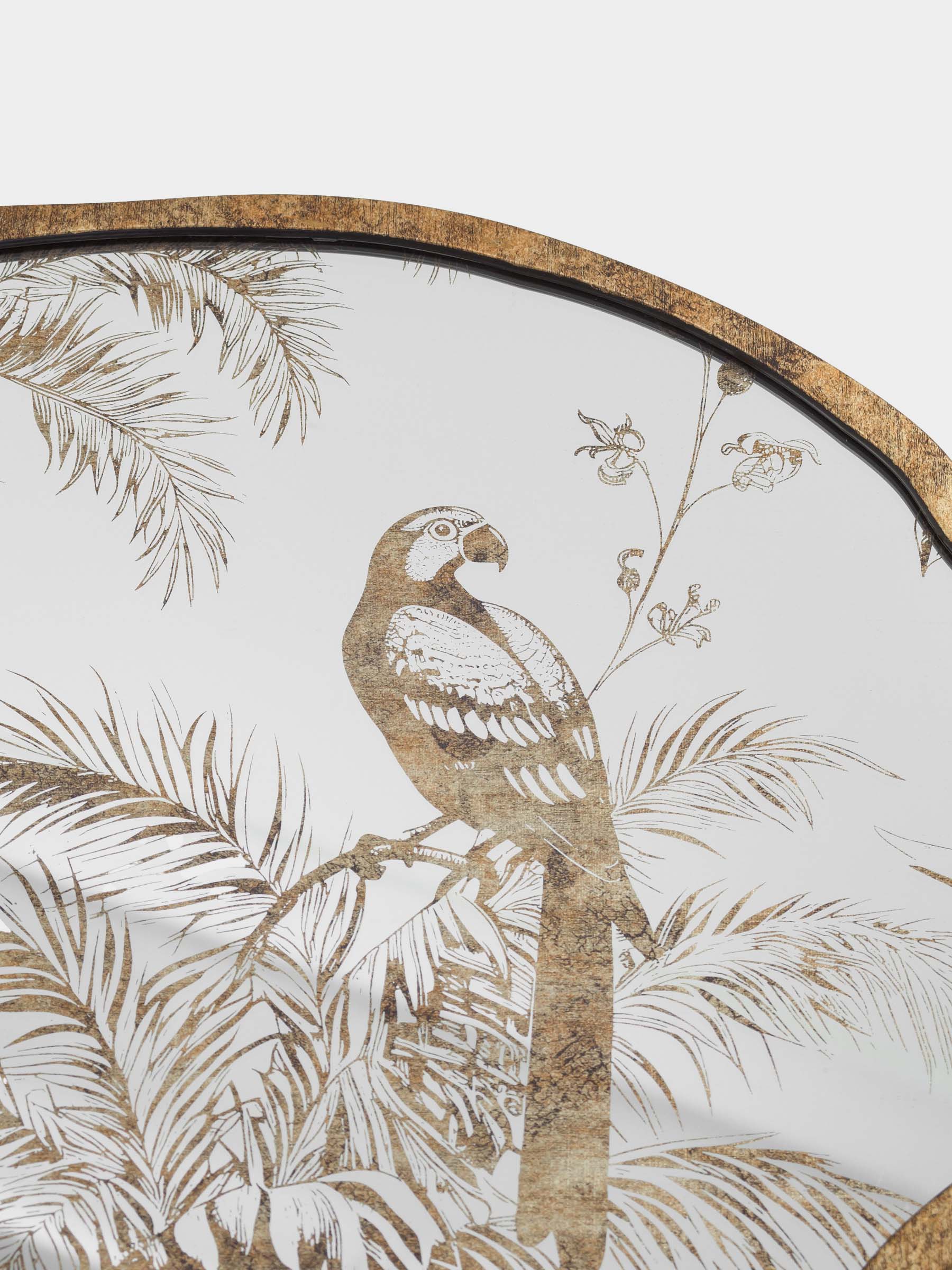 Tray, 42x31 cm, with handles, plastic / glass, shaped, mirror, Rainforest, Tropical, image-6