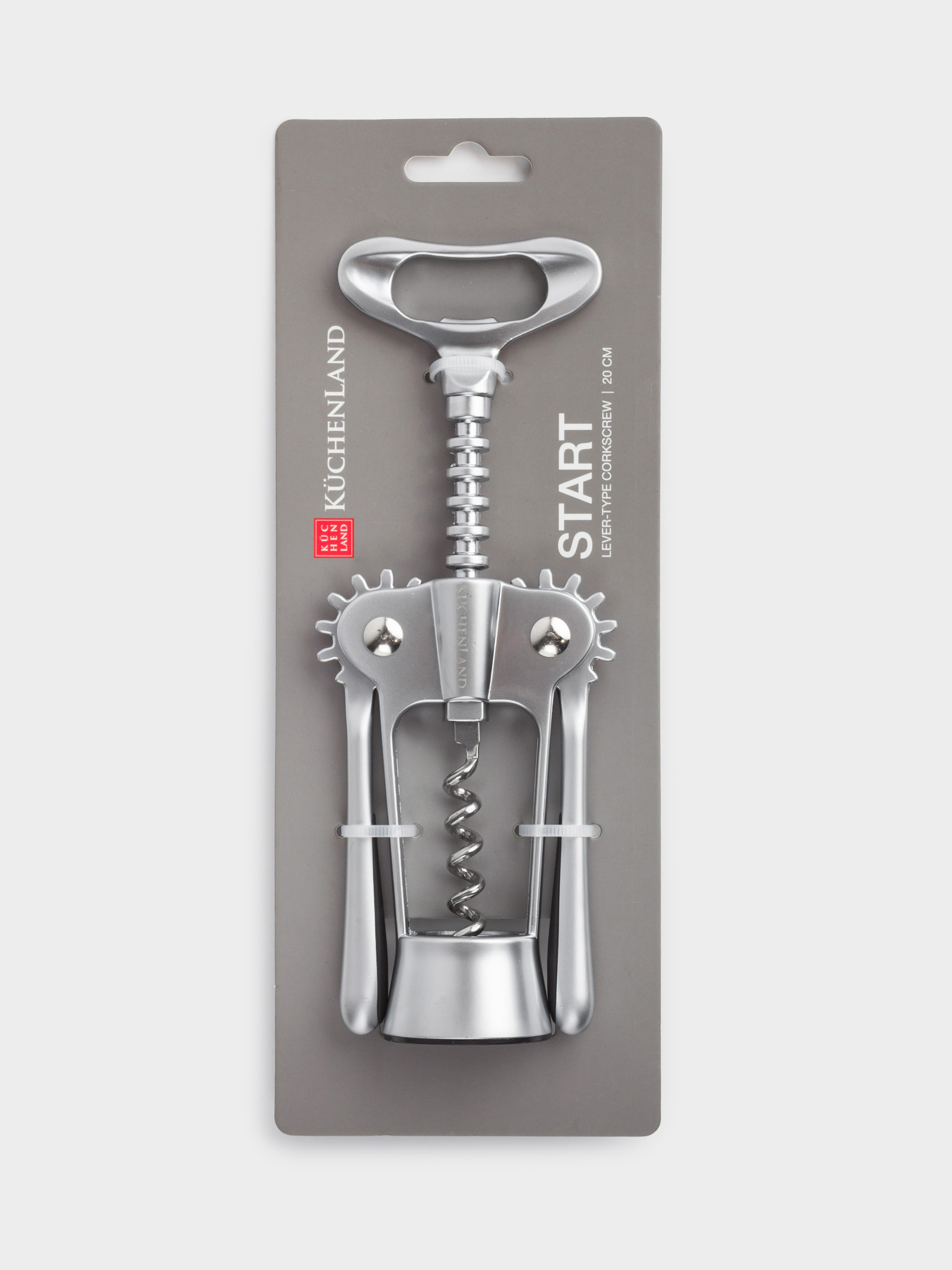 Lever corkscrew, 19 cm, metal / plastic, Start, image-6