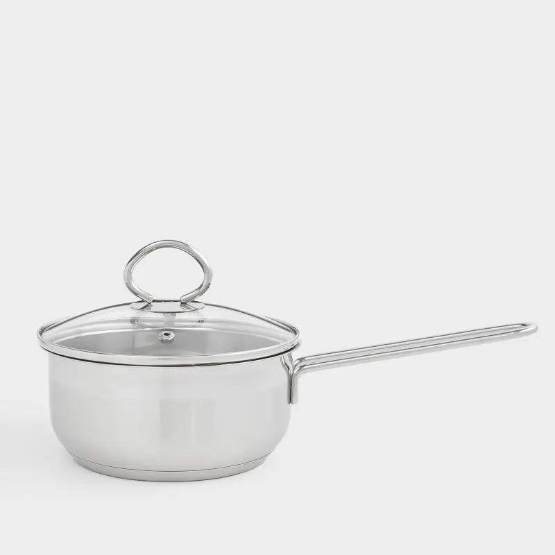 Saucepan, 16 cm, 1.4 l, with lid, steel / glass, Egoist lite ,image-0