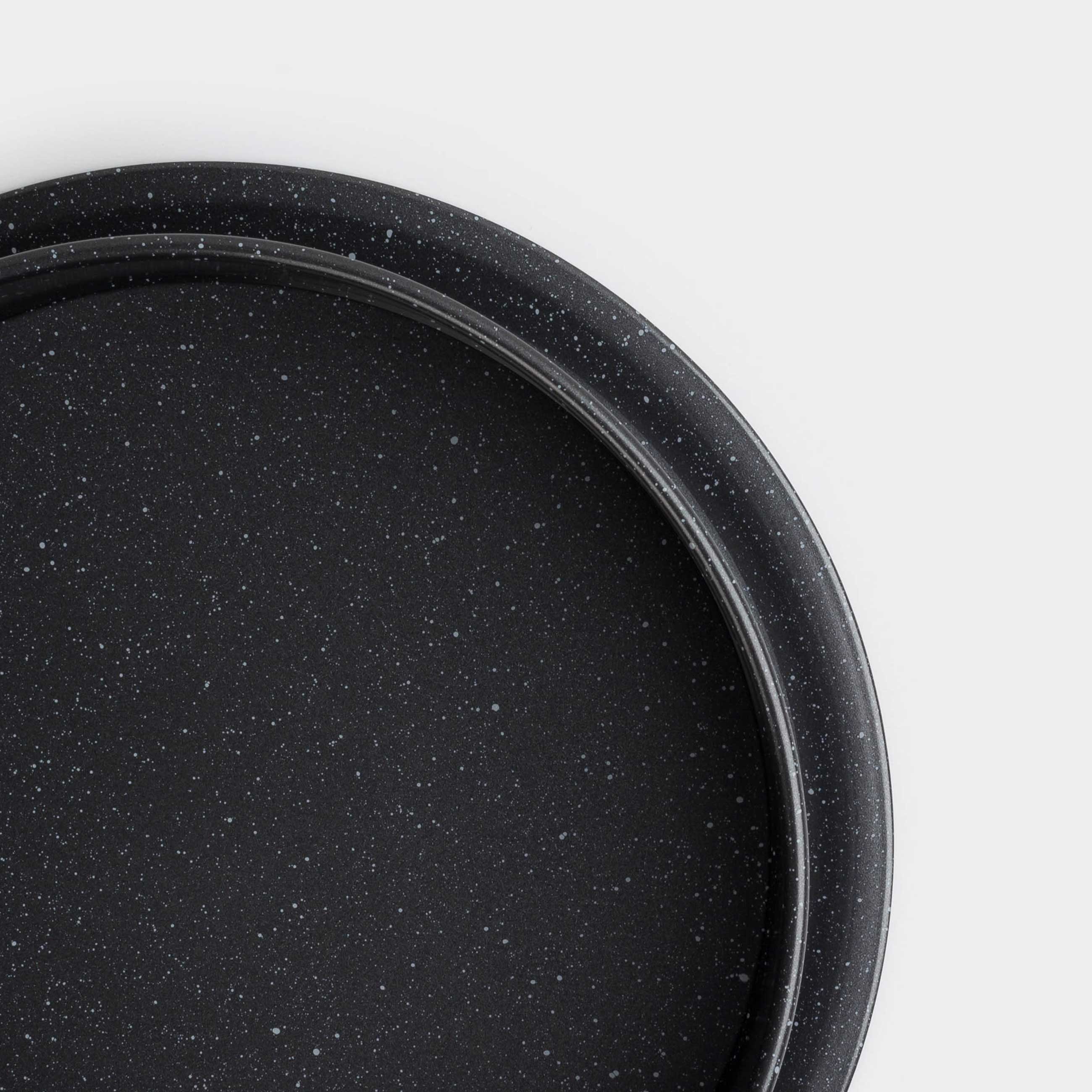Baking dish, 24 cm, split, coated, Steel, Round, Black, Stone clip