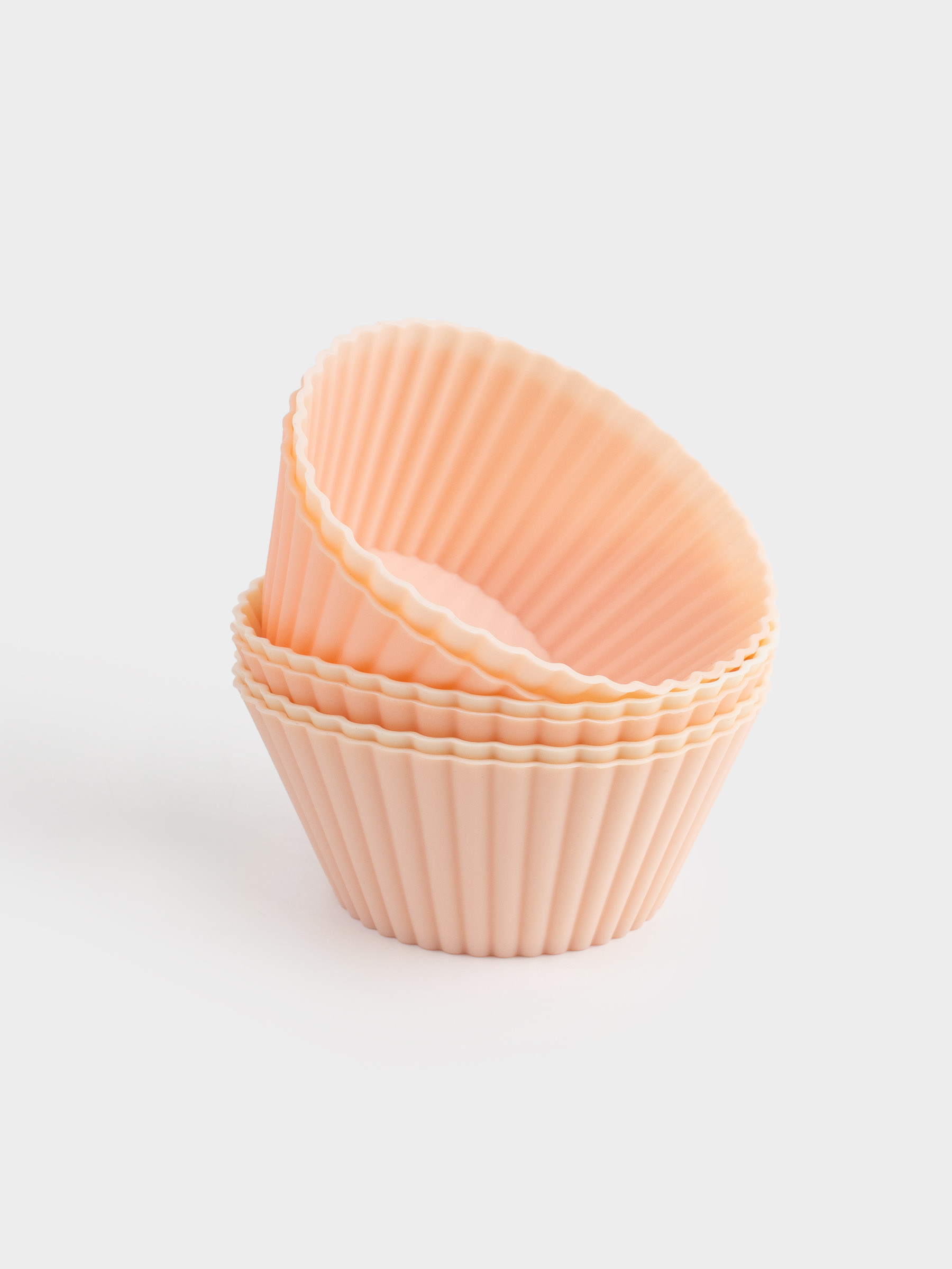 Cupcake baking dish, 7x3 cm, 6 pcs, silicone, beige, Bakery, image-3