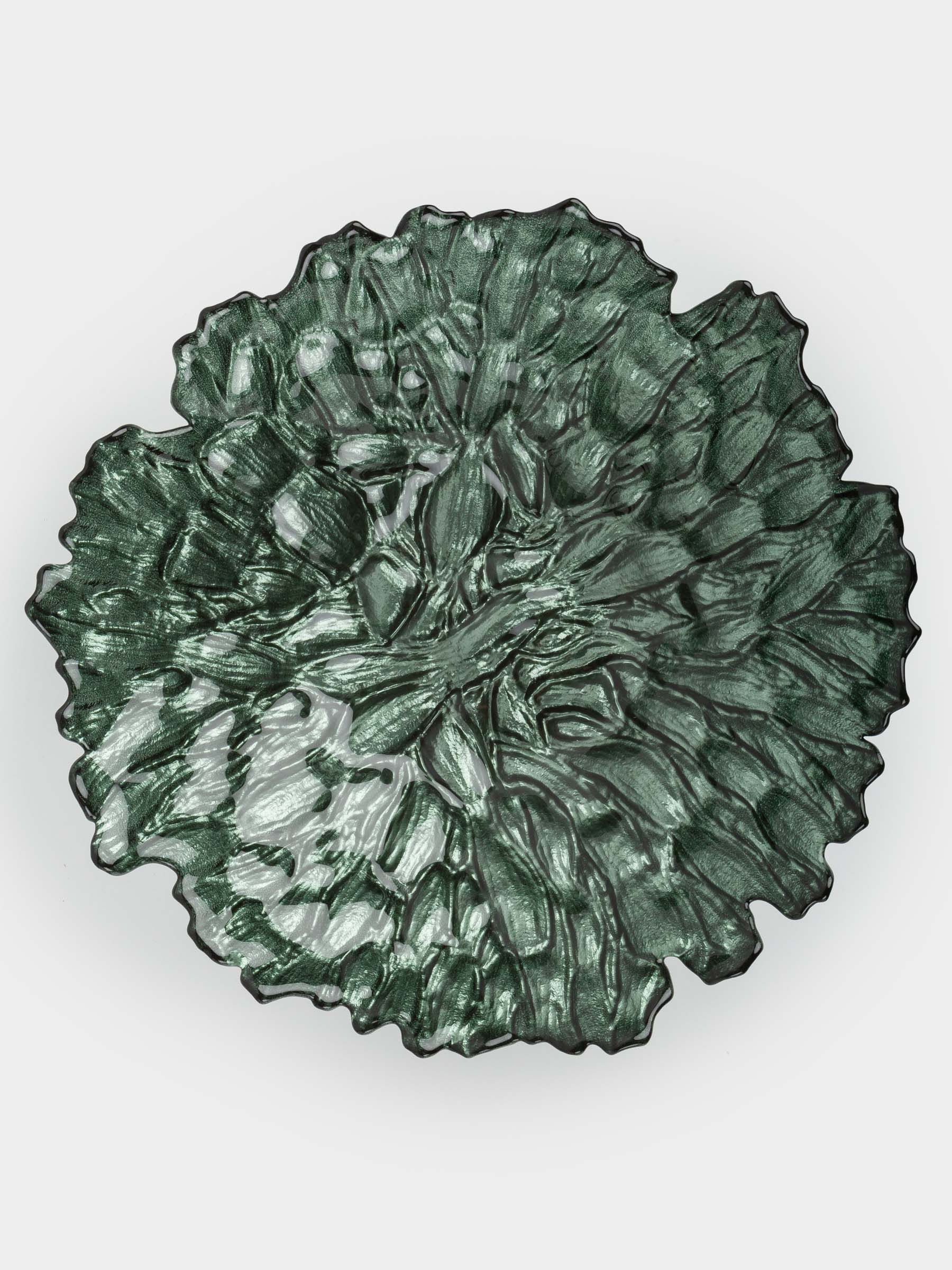 Fruit bowl, 29x9 cm, glass R, green, Pion color, image-4