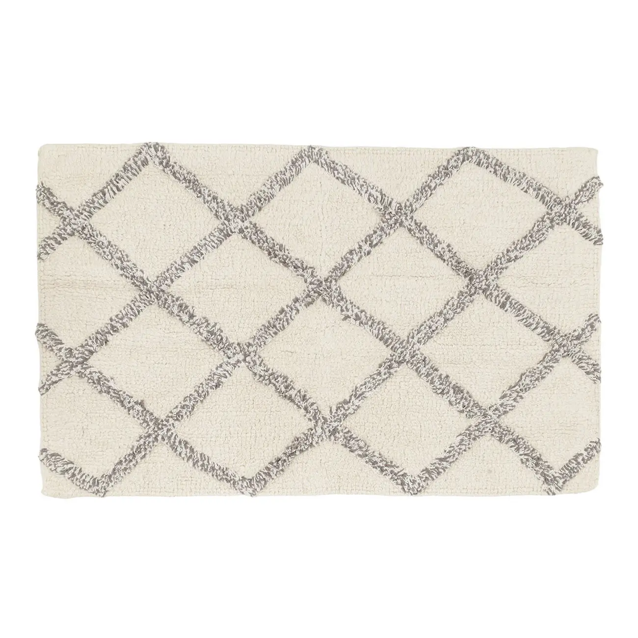 Mat, 50x80 cm, cotton, beige, Rhombus, Rhombic, image-0