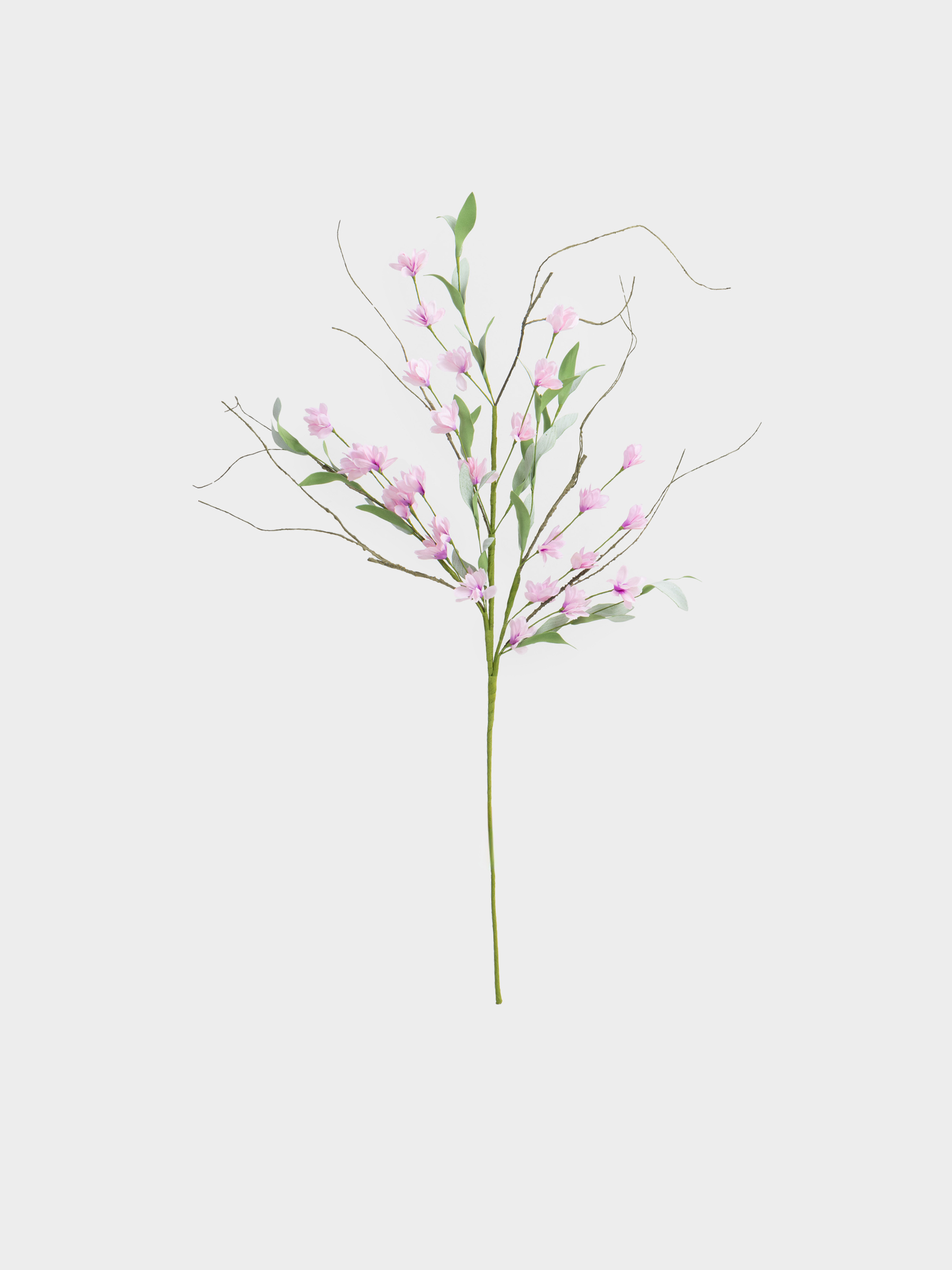 Decorative branch, 80 cm, polyethylene, Pink flowers, Flower garden