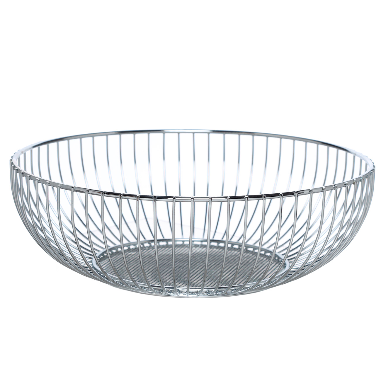 Fruit basket, 25 cm, metal, silver, Twist silver, image-0