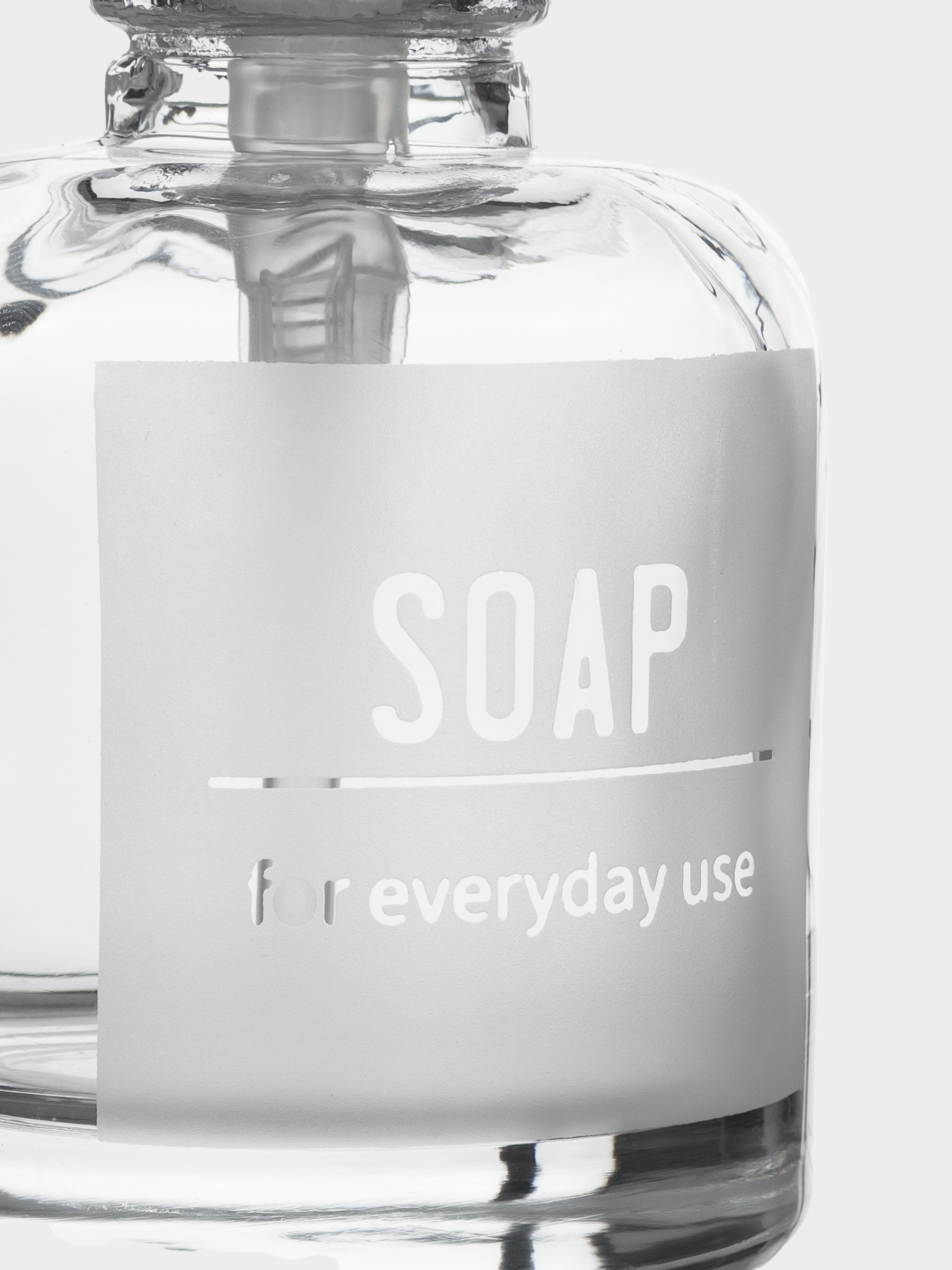 Liquid soap dispenser, 260 ml, glass / plastic, Lunt, image-1