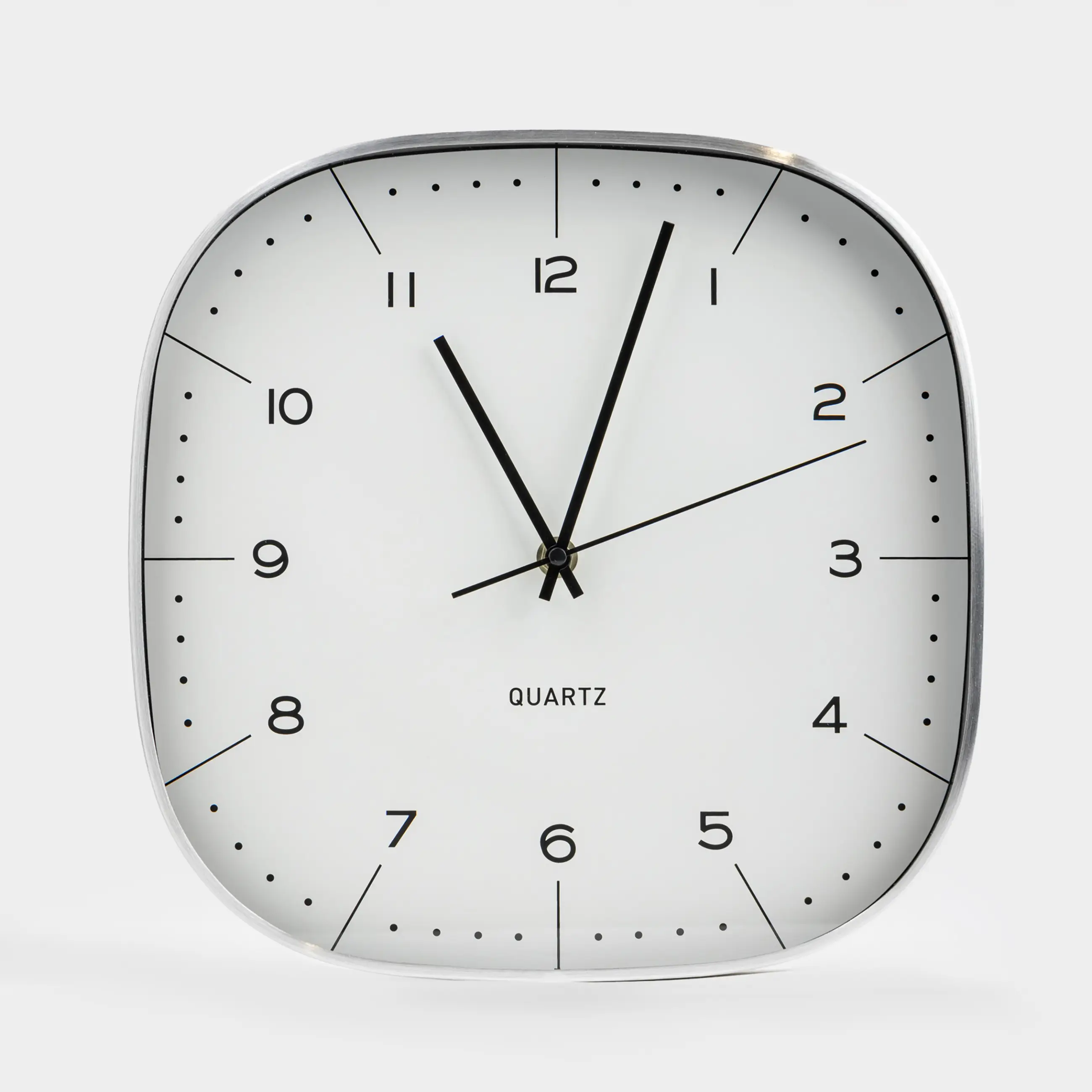 Wall clock, 29 cm, metal/glass, white-silver, Dial