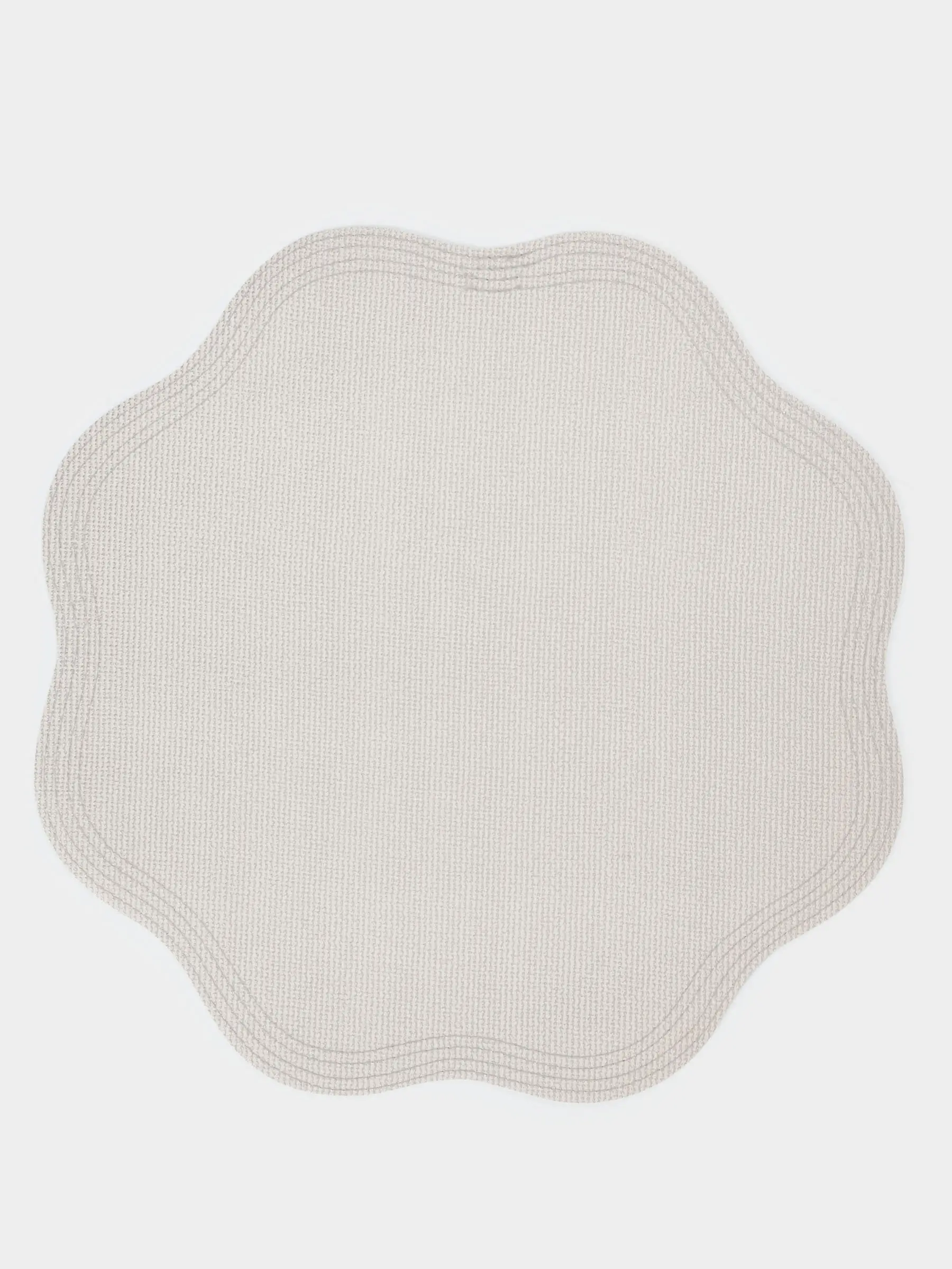 Placemat, 38 cm, PVC, curly, beige, Wavy edges, Rock