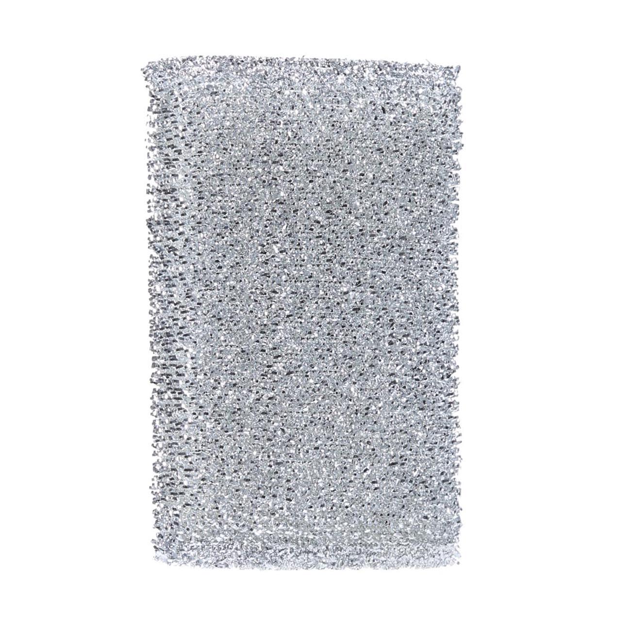 Sponge for washing dishes, 12x8 cm, dacron, silver, Clean, image-0