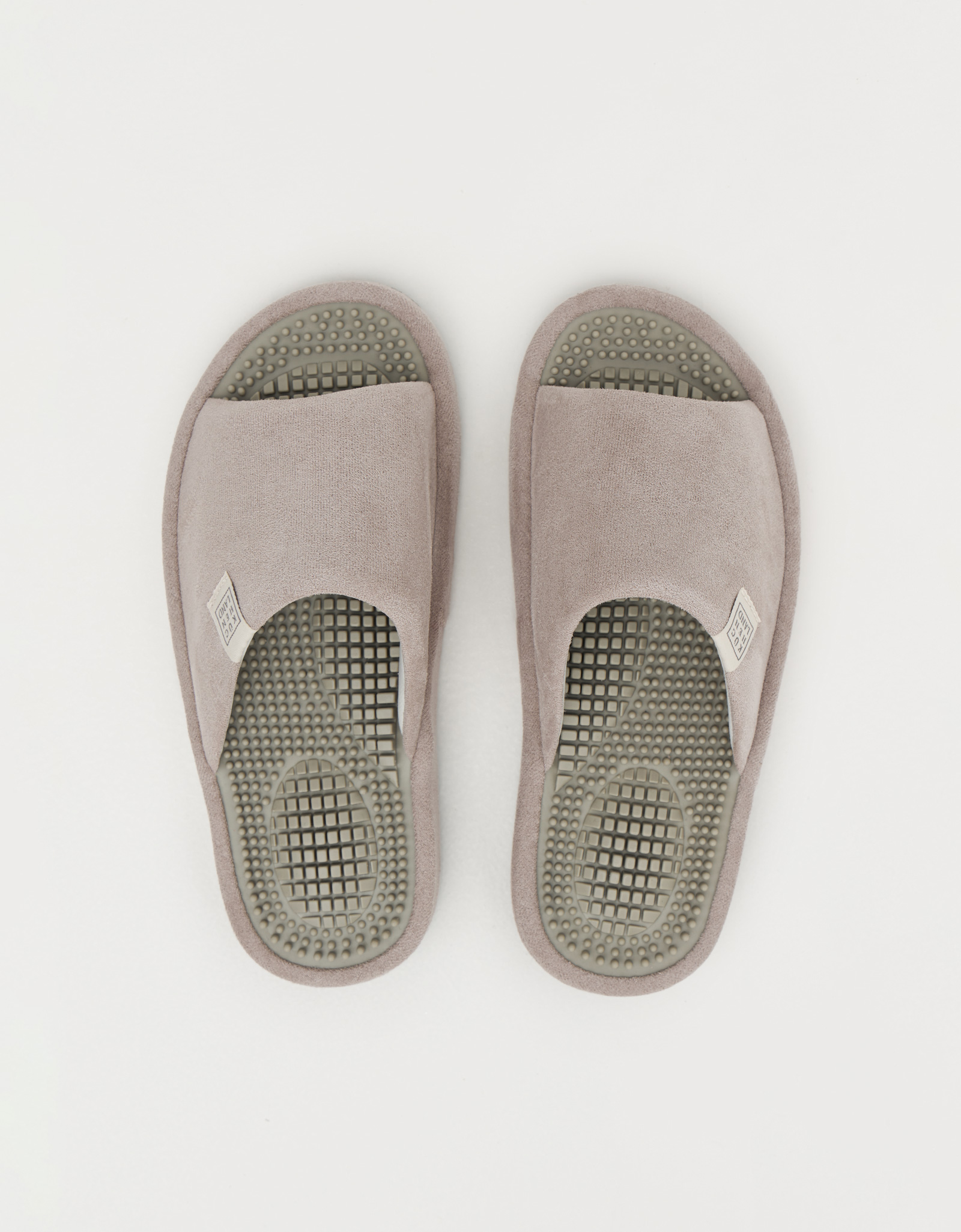 Women's slippers, homewear, size 36-37, corduroy / rubber, gray-purple, Lint, image-1