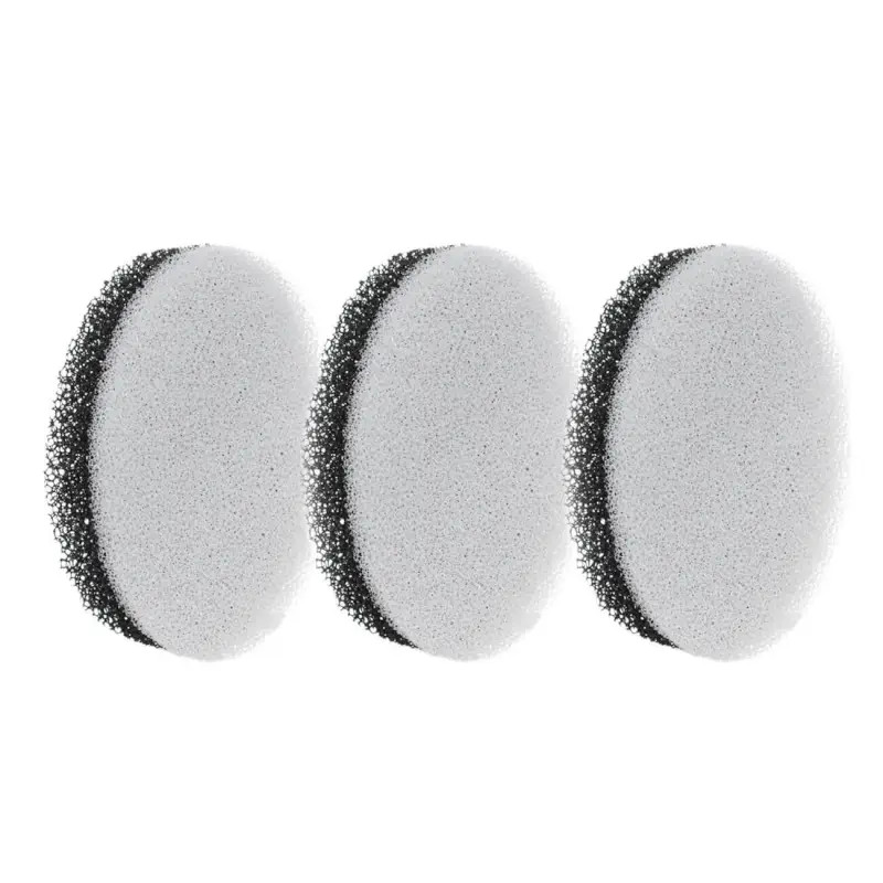 Sponge for washing dishes, 9x6 cm, 3 pcs, abrasive, oval, black and gray, Black clean