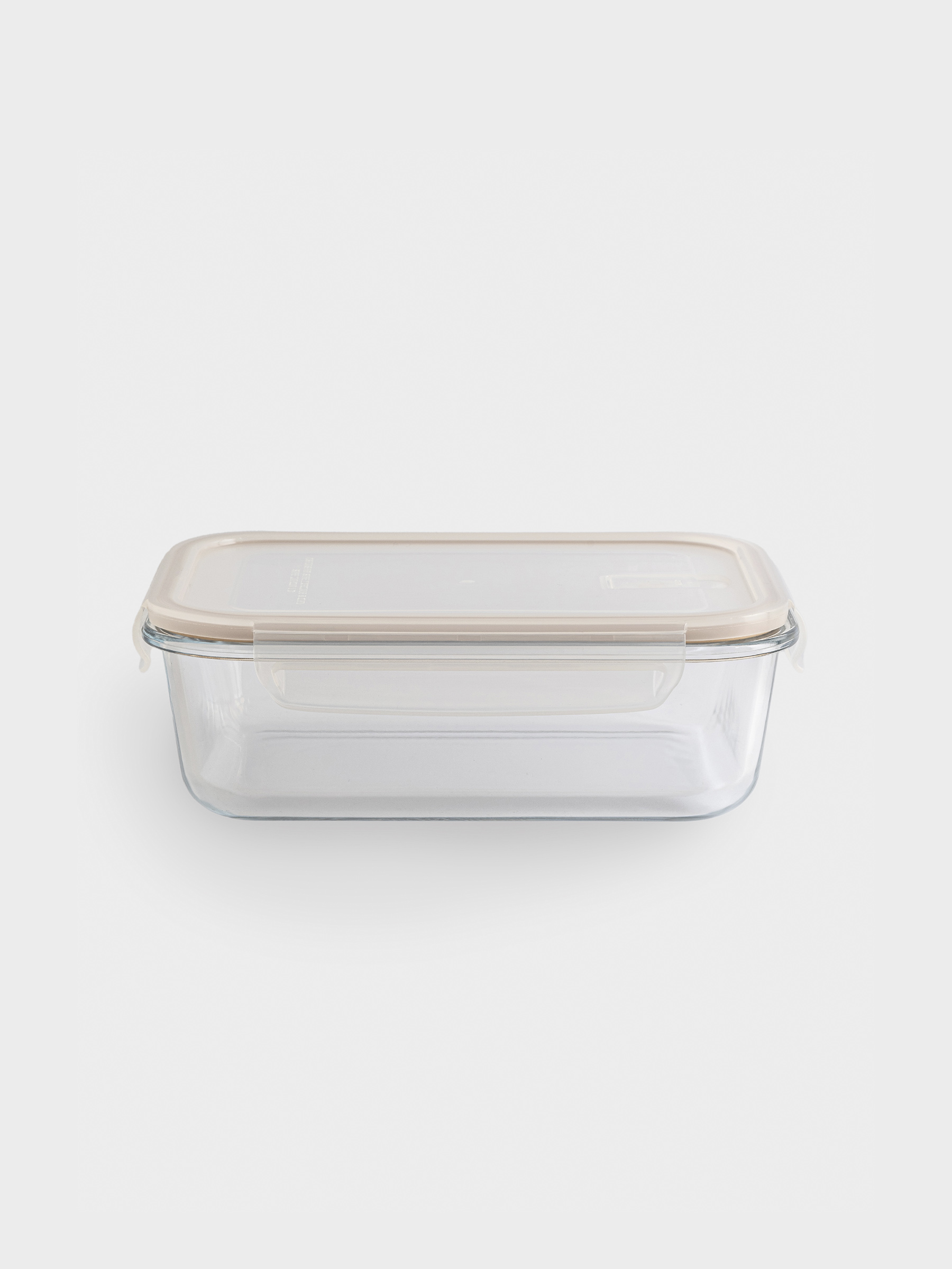 Container, 1.5 l, with clips, with valve, glass T, rectangular, Soft kitchen, image-1