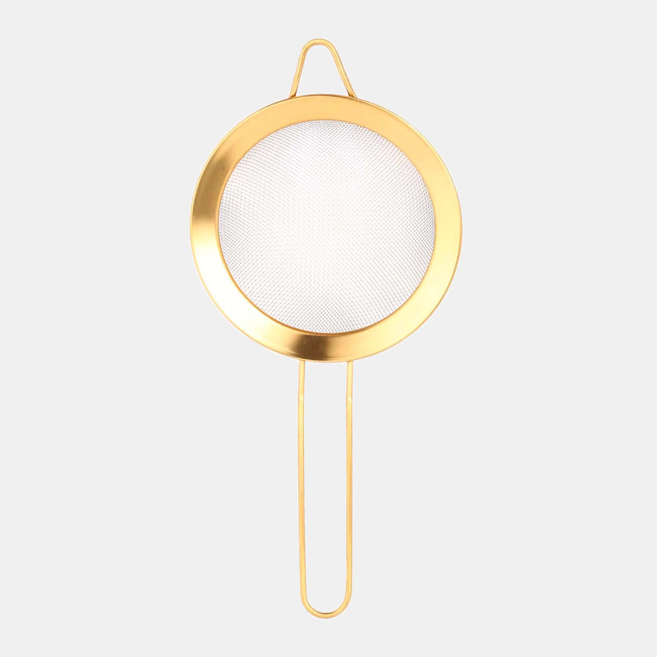 Sieve, 12 cm, with handle, steel, gold, Device gold