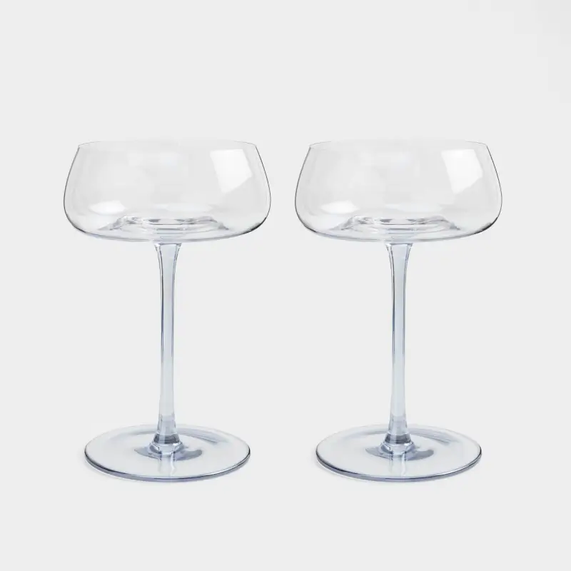 Drinking glass, 270 ml, 2 pcs, glass, blue gradient, Sorento color, image-0