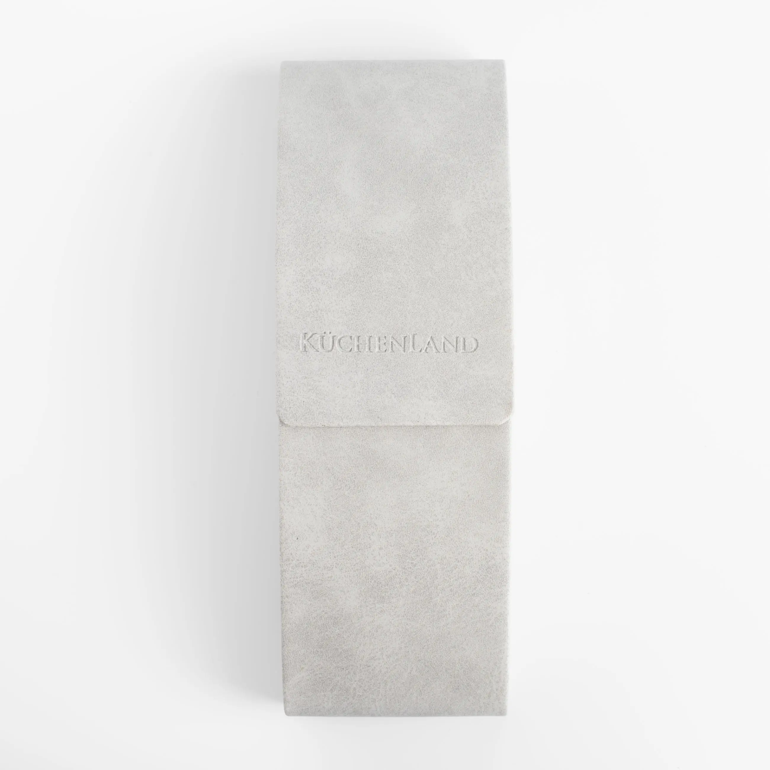 Eyeglass case, 15x5 cm, polyurethane, light grey, Rock