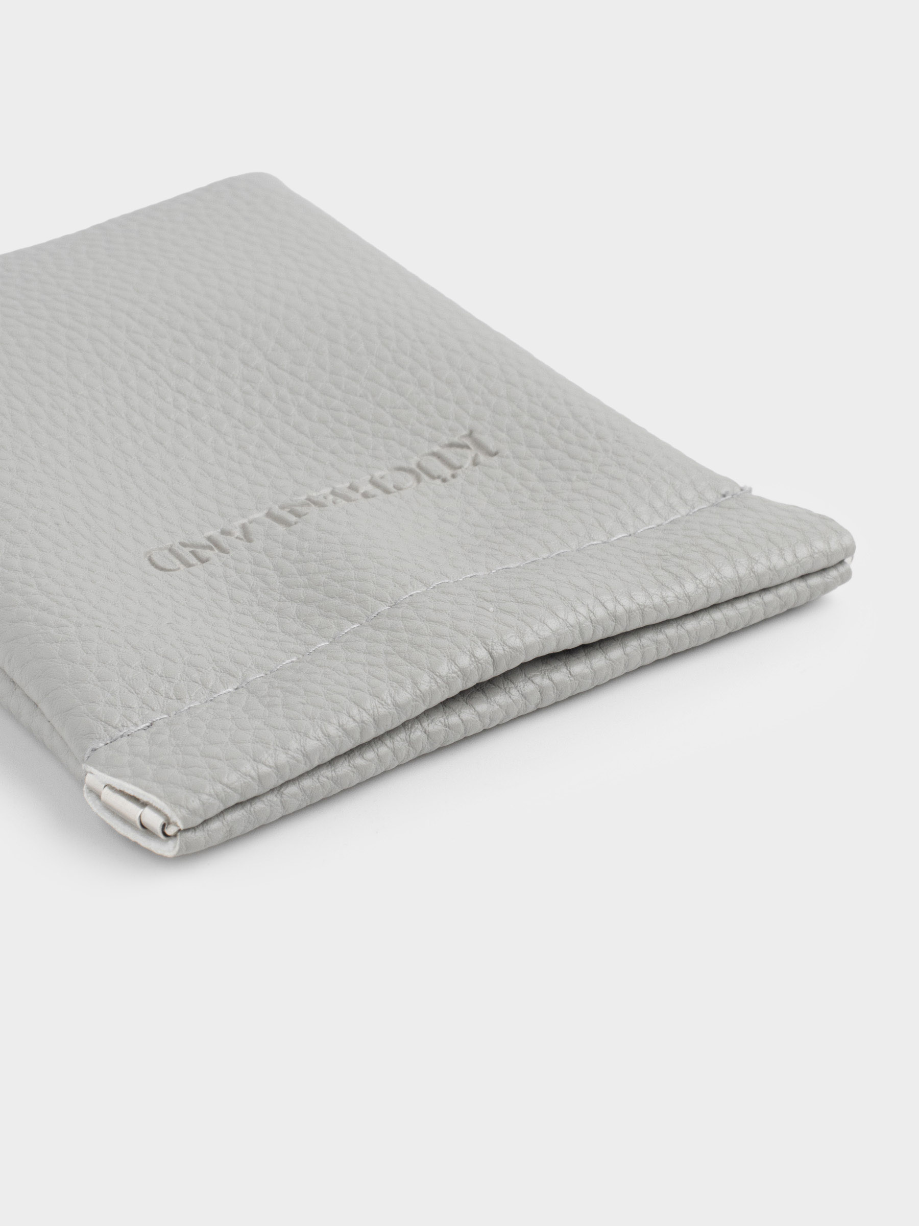 Cosmetic bag, 10x12 cm, with clip, polyurethane, grey, Memo, image-4