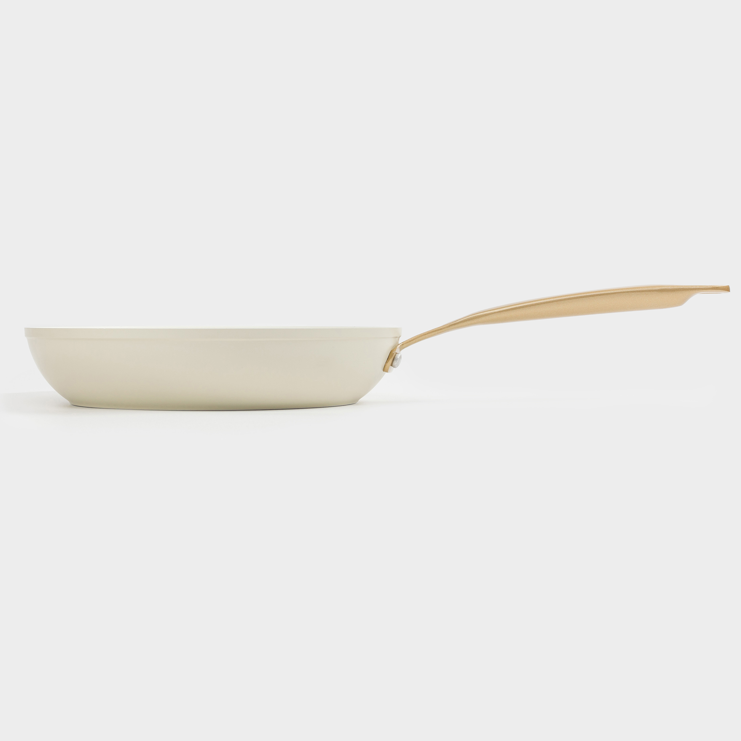 Frying pan, 24 cm, coated, aluminum, milky, Piatto gold