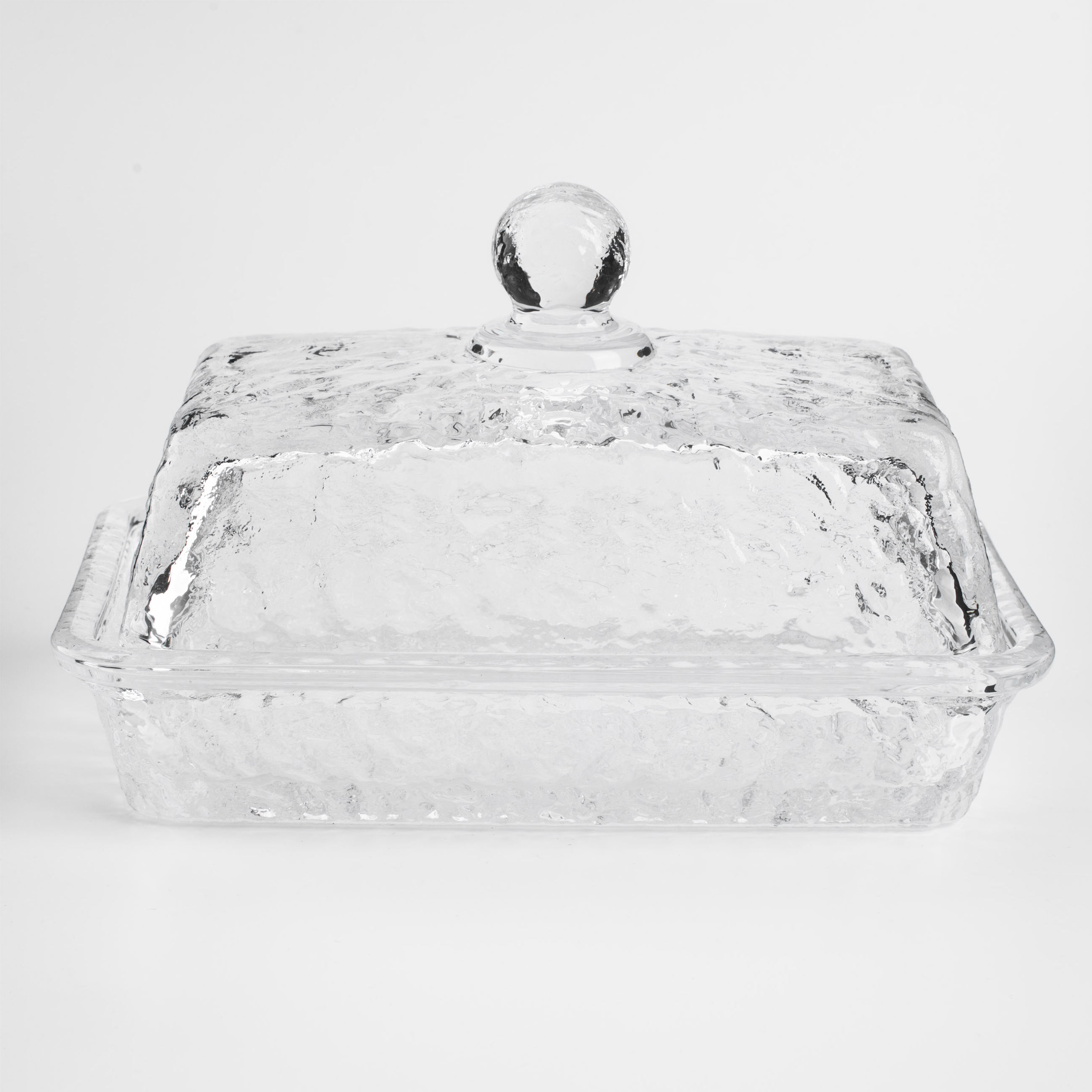 Butter dish, 16 cm, glass, rectangular, Nautilus, image-0