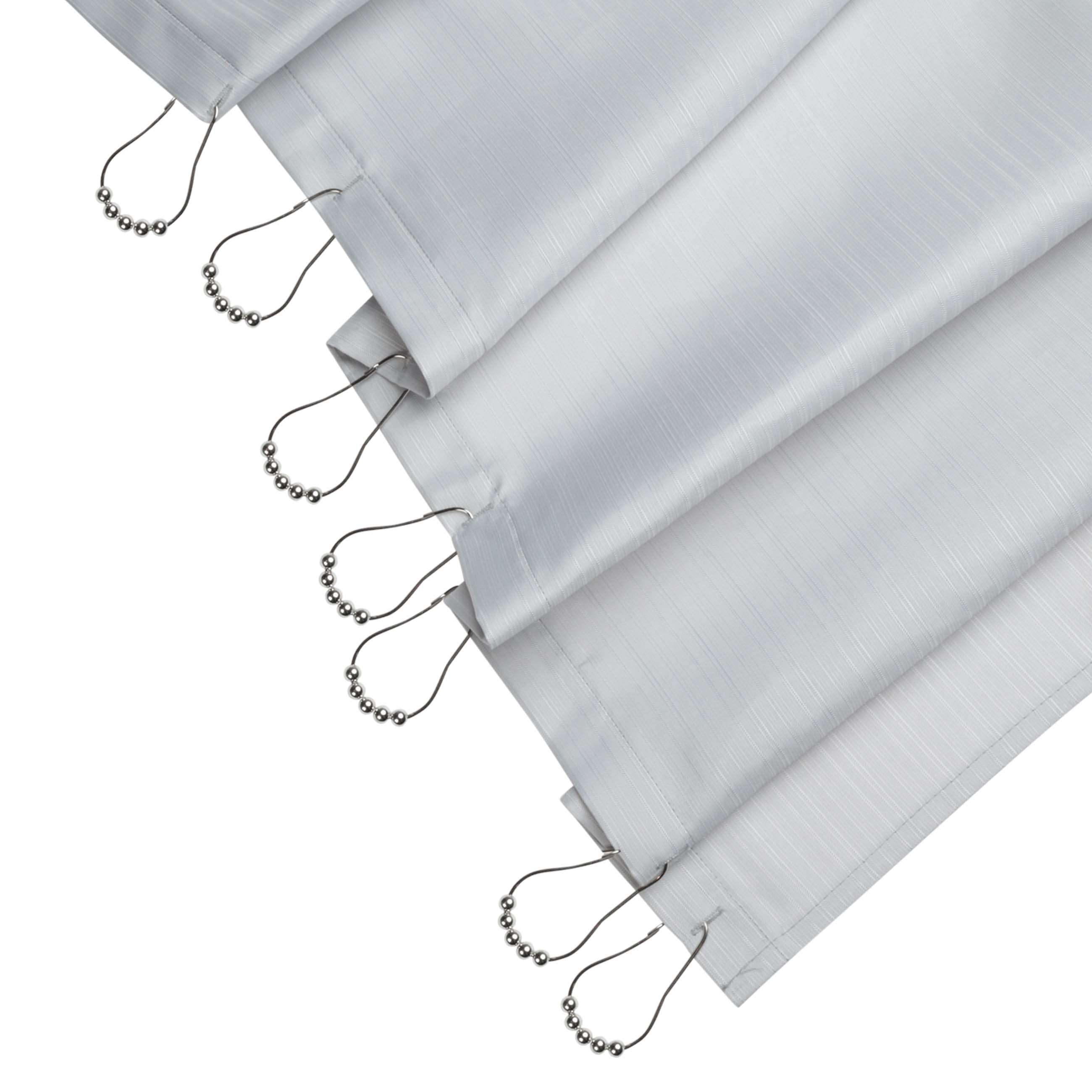 Bathroom curtain, 180x180 cm, with rings, polyester / metal, grey, Protection, image-4