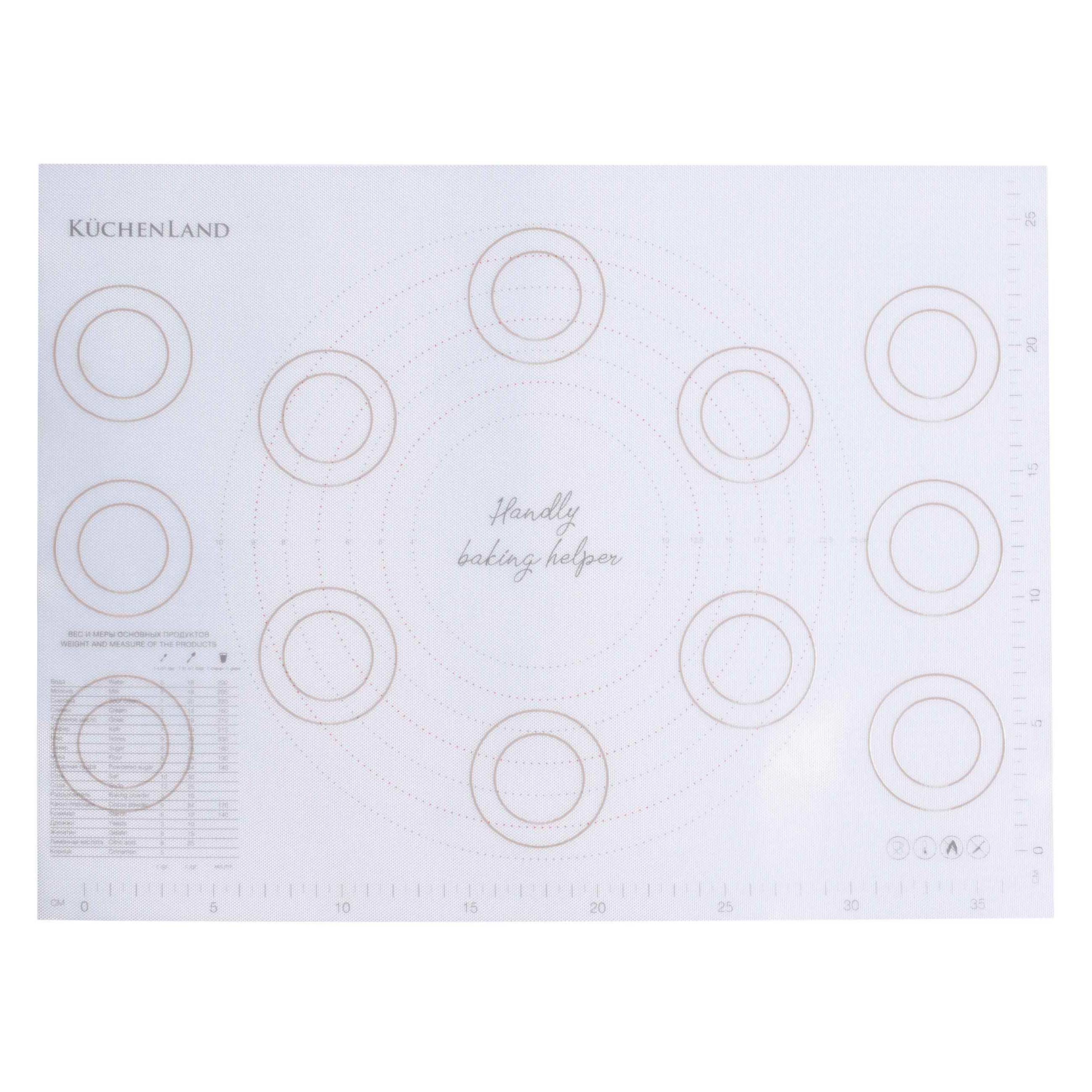 Baking mat, 30x40 cm, silicone, grey, Bakery, image-0