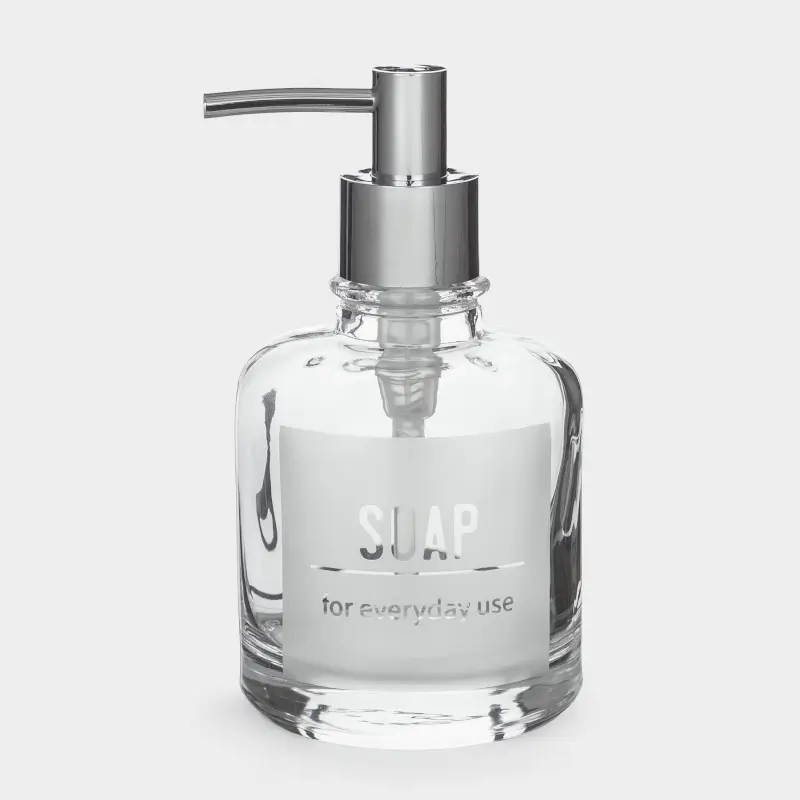Liquid soap dispenser, 260 ml, glass / plastic, Lunt ,image-0