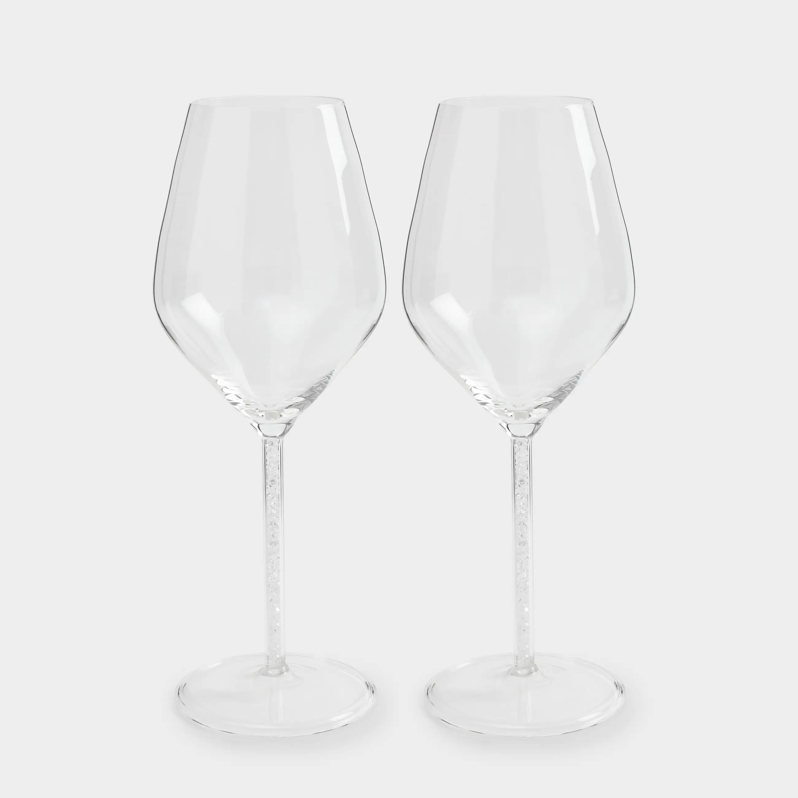 Drinking glass, 450 ml, 2 pcs, glass / rhinestones, Crystal, image-0