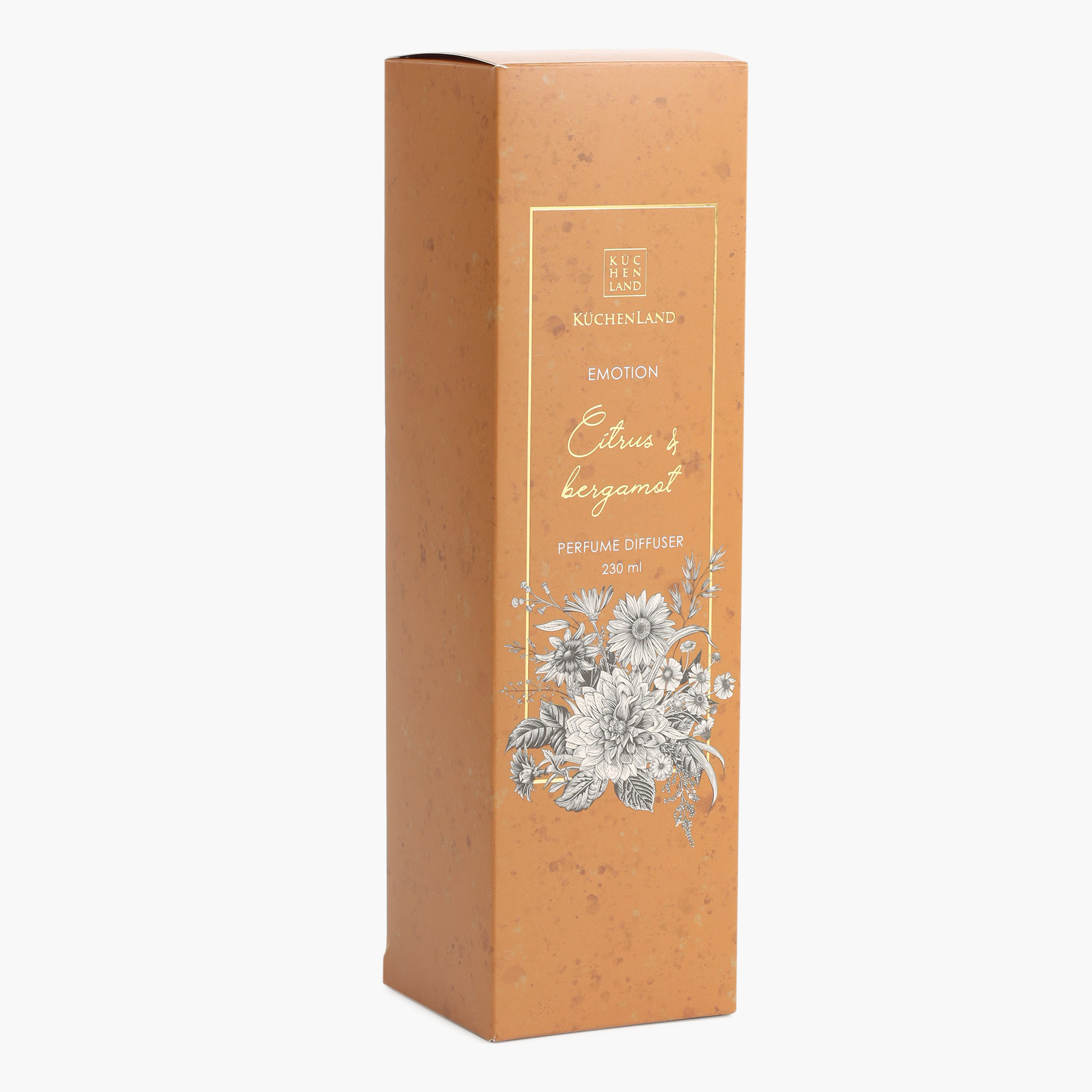 Aroma diffuser, 230 ml, amber, Citrus and Bergamot, Emotion