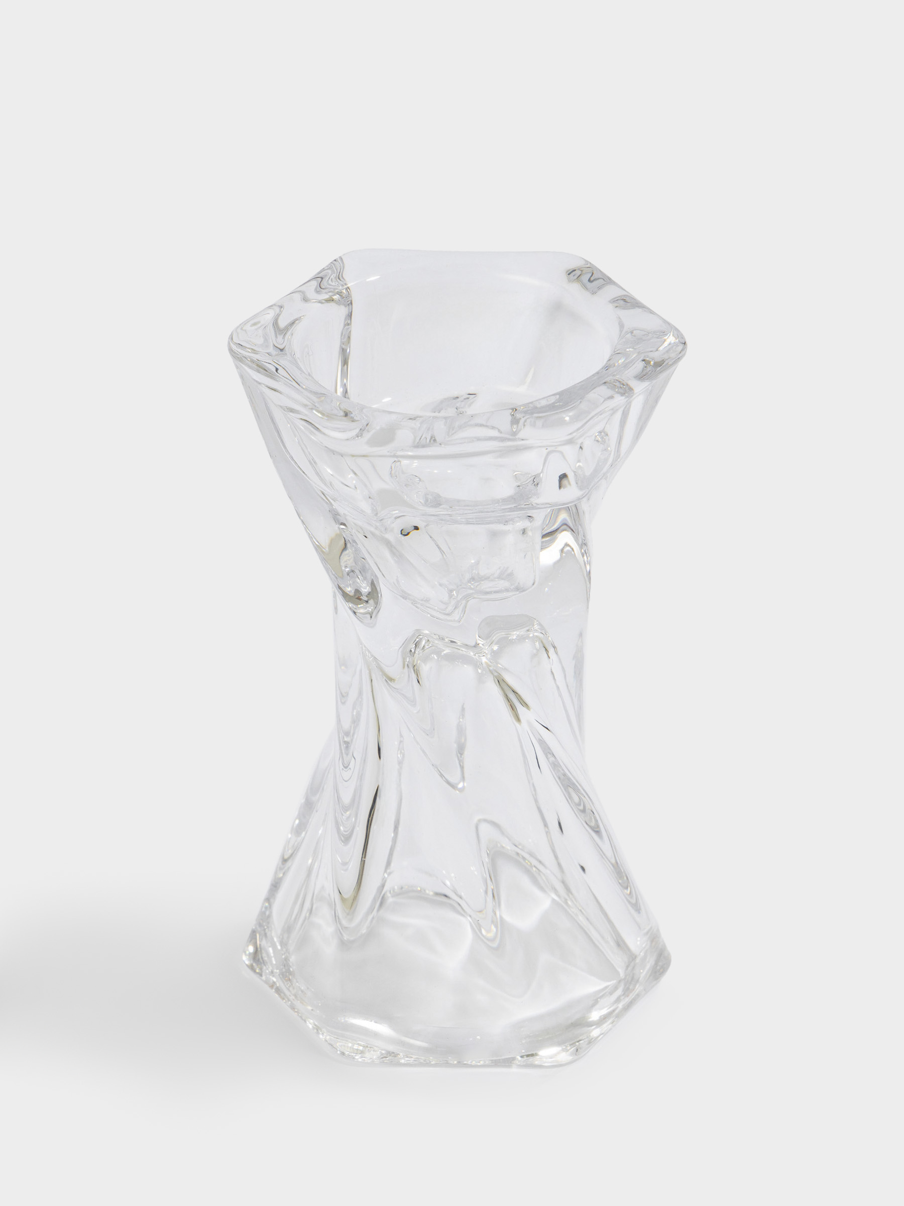 Candlestick, 12 cm, for thin / tea candles, glass, Torsido, image-1
