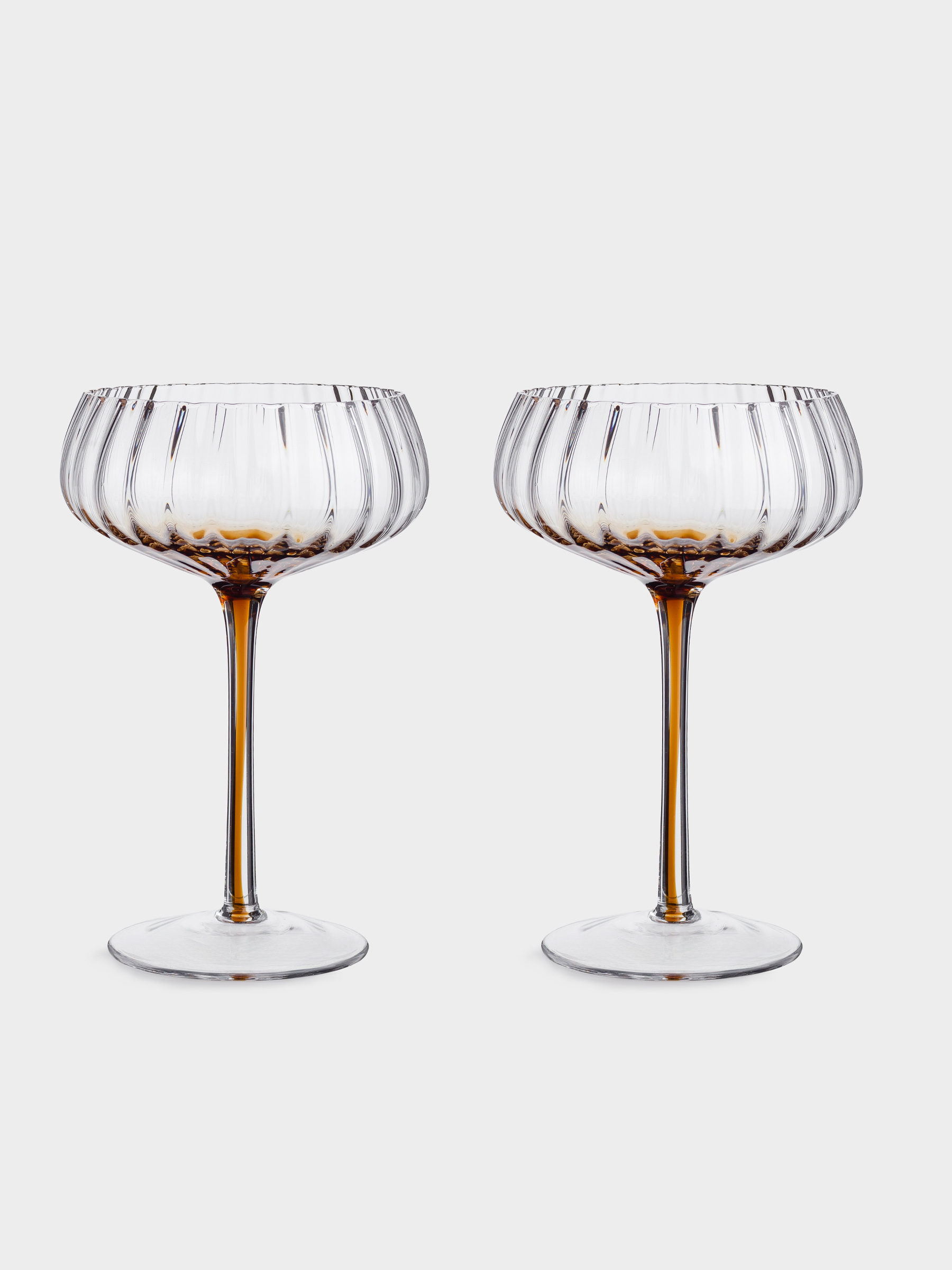Drinking glass, 260 ml, 2 pcs, glass, brown gradient, Felino, image-0