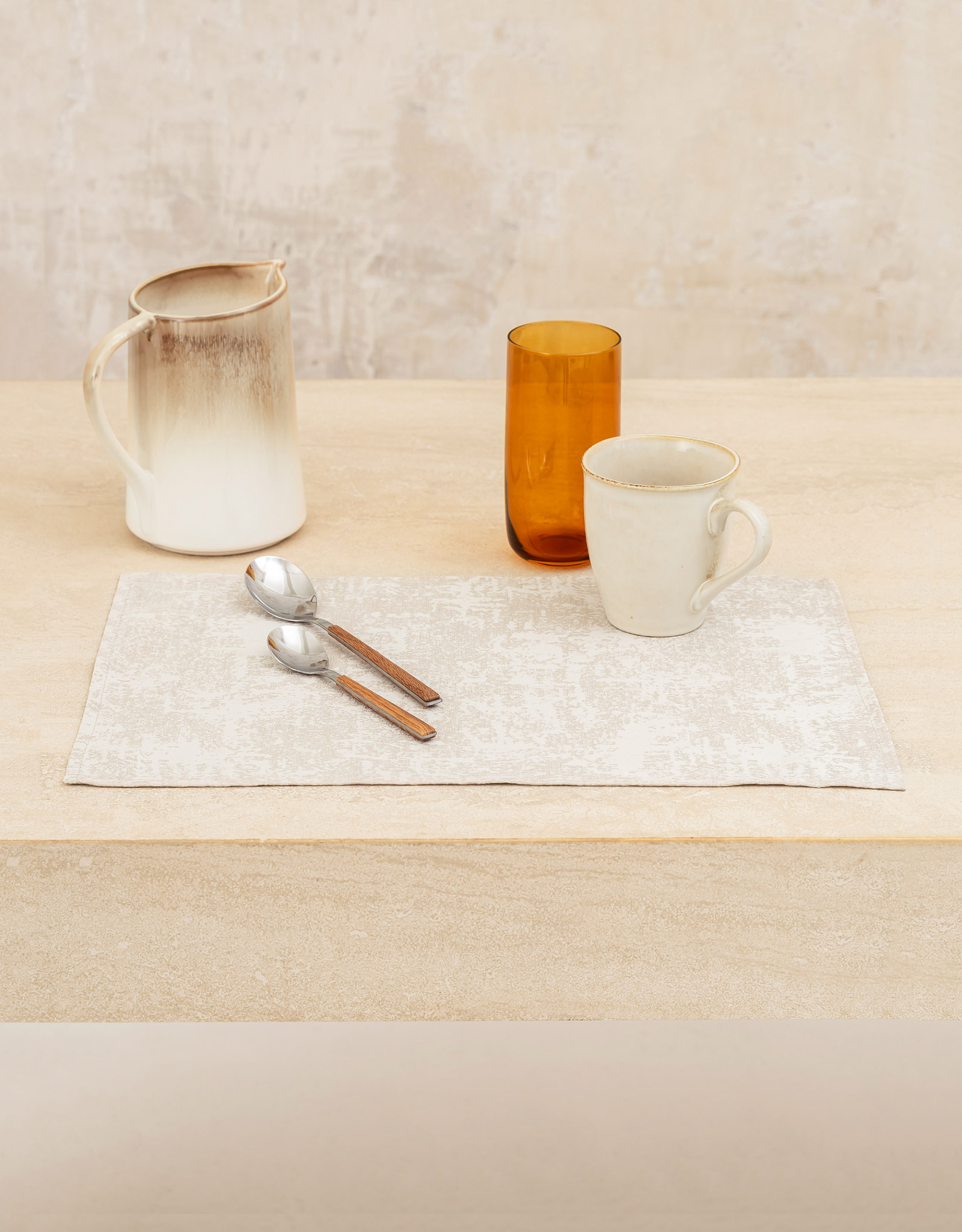 Napkin for appliances, 30x45 cm, polyester, rectangular, beige, Jacquard
