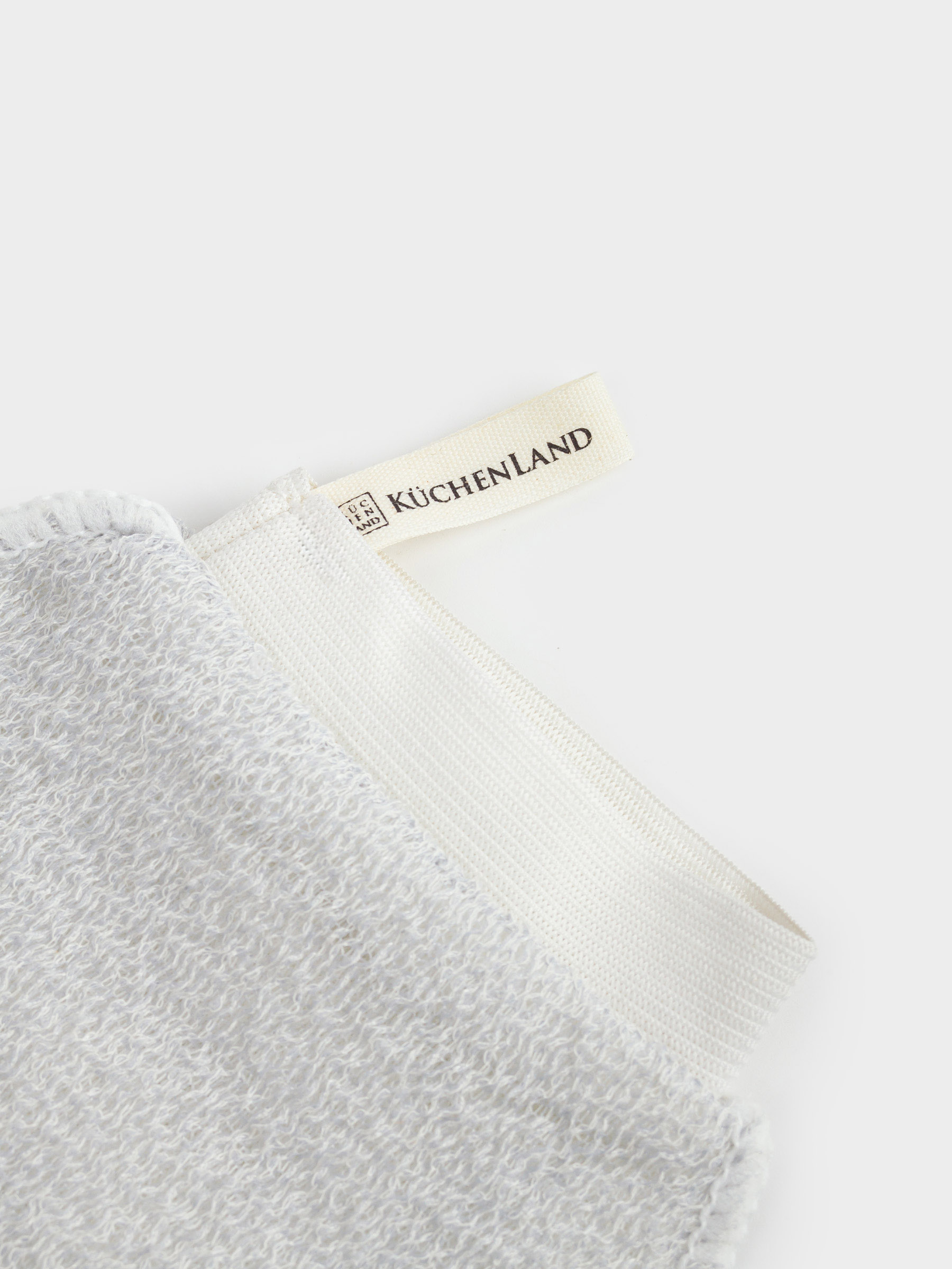 Washcloth-mitten for washing the body, 20x16 cm, nylon / cotton, gray-blue, Unique spa, image-3
