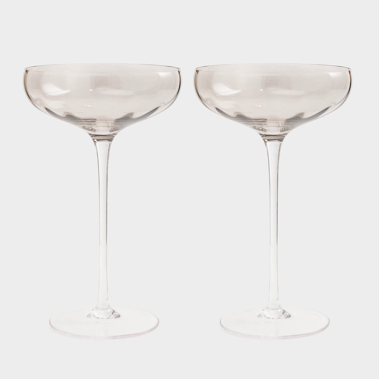 Champagne coupe glass, 220 ml, 2 pcs, glass, grey, Filo R color, image-0