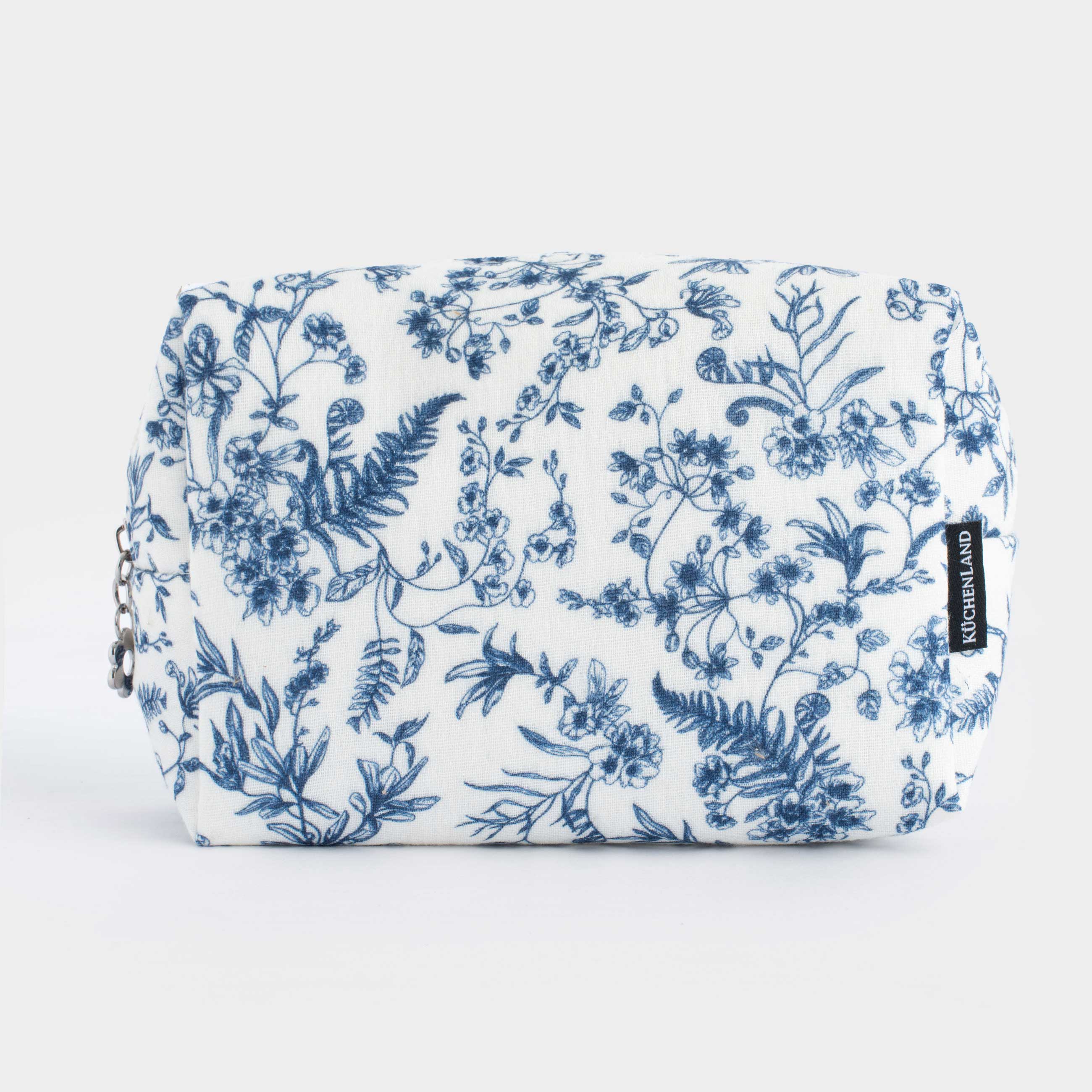 Cosmetic bag, 18x12 cm, muslin, Flowers, Muslin print, image-0