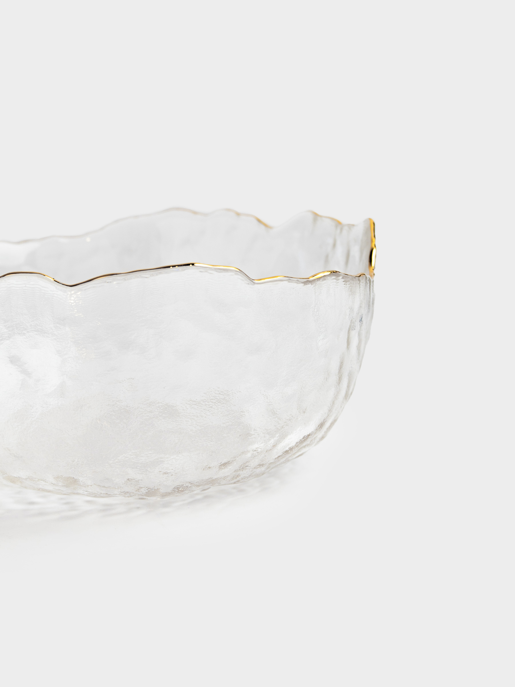 Bowl, 13x6 cm, glass, with golden edging, Nautilus gold, image-3