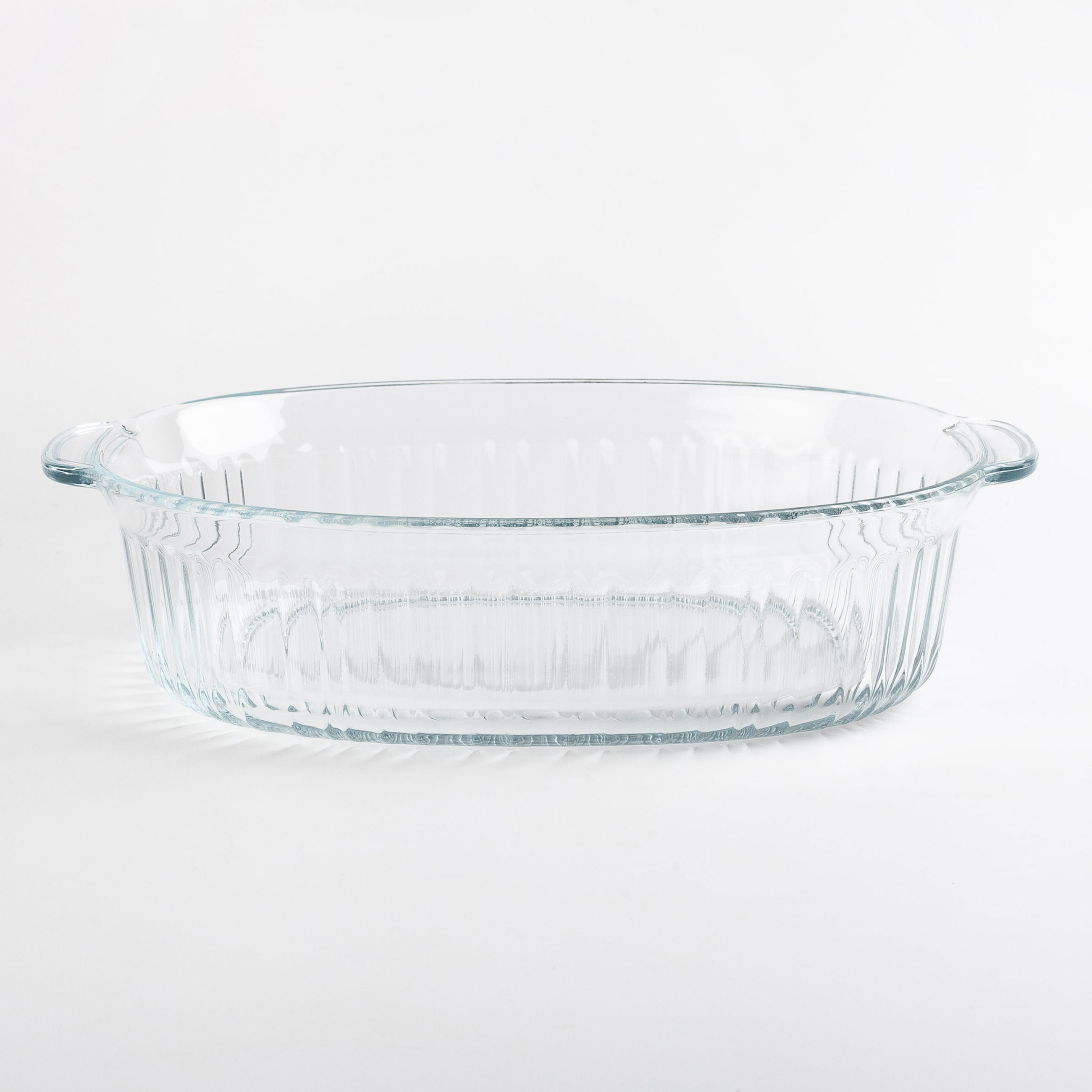 Baking dish, 27x19 cm, 1.8 L, with lid, glass T, Oval, Cook ribbed