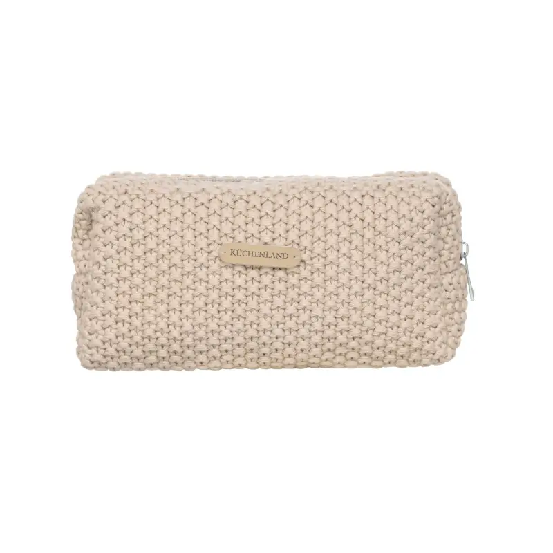 Cosmetic bag, 20x10 cm, cotton, beige, Node, image-0