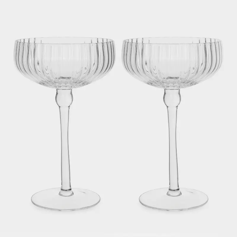 Champagne coupe glass, 300 ml, 2 pcs, glass, Blossom R, image-0