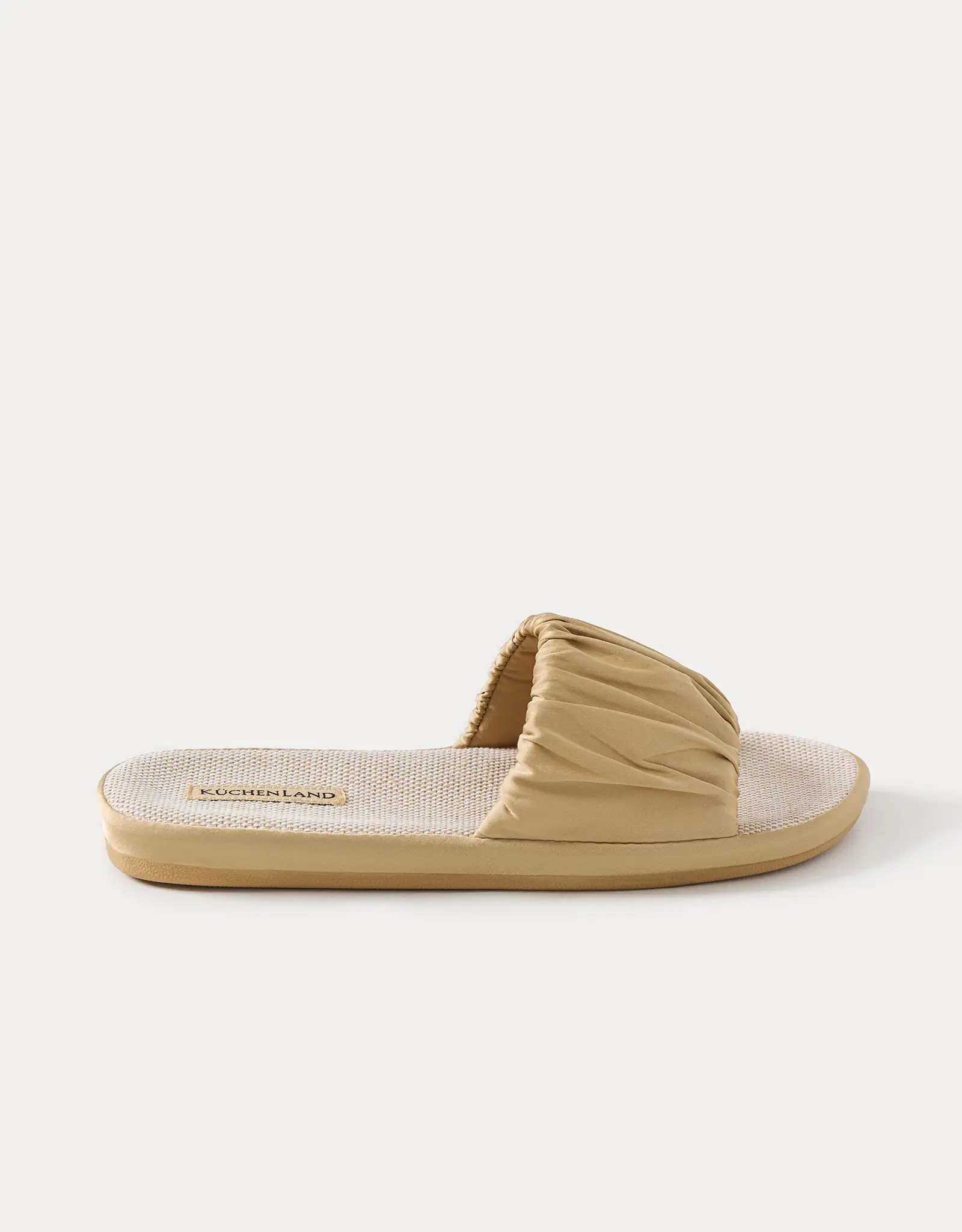 Women's slippers, homewear, size 36-37, polyester / cotton, beige, Everleigh