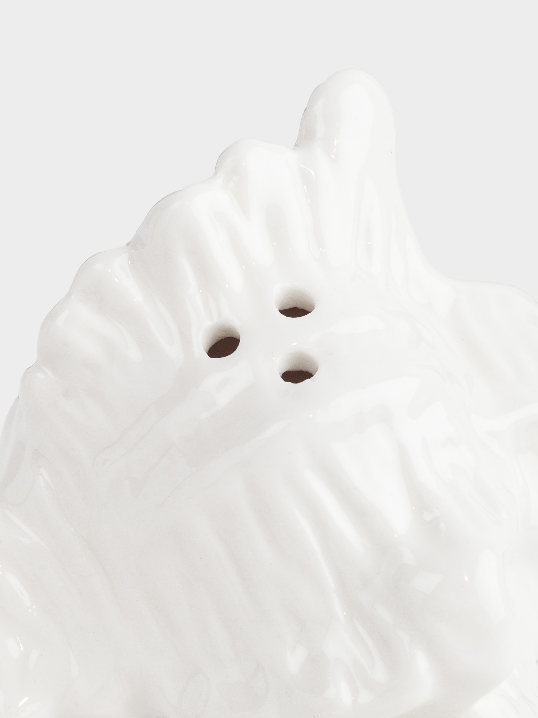 Salt or pepper container, 5 cm, porcelain P, white, Seashell, Seaside, image-4