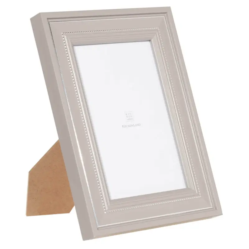 Photo frame, 20x15 cm, plastic / glass, gray, Leaves, Image