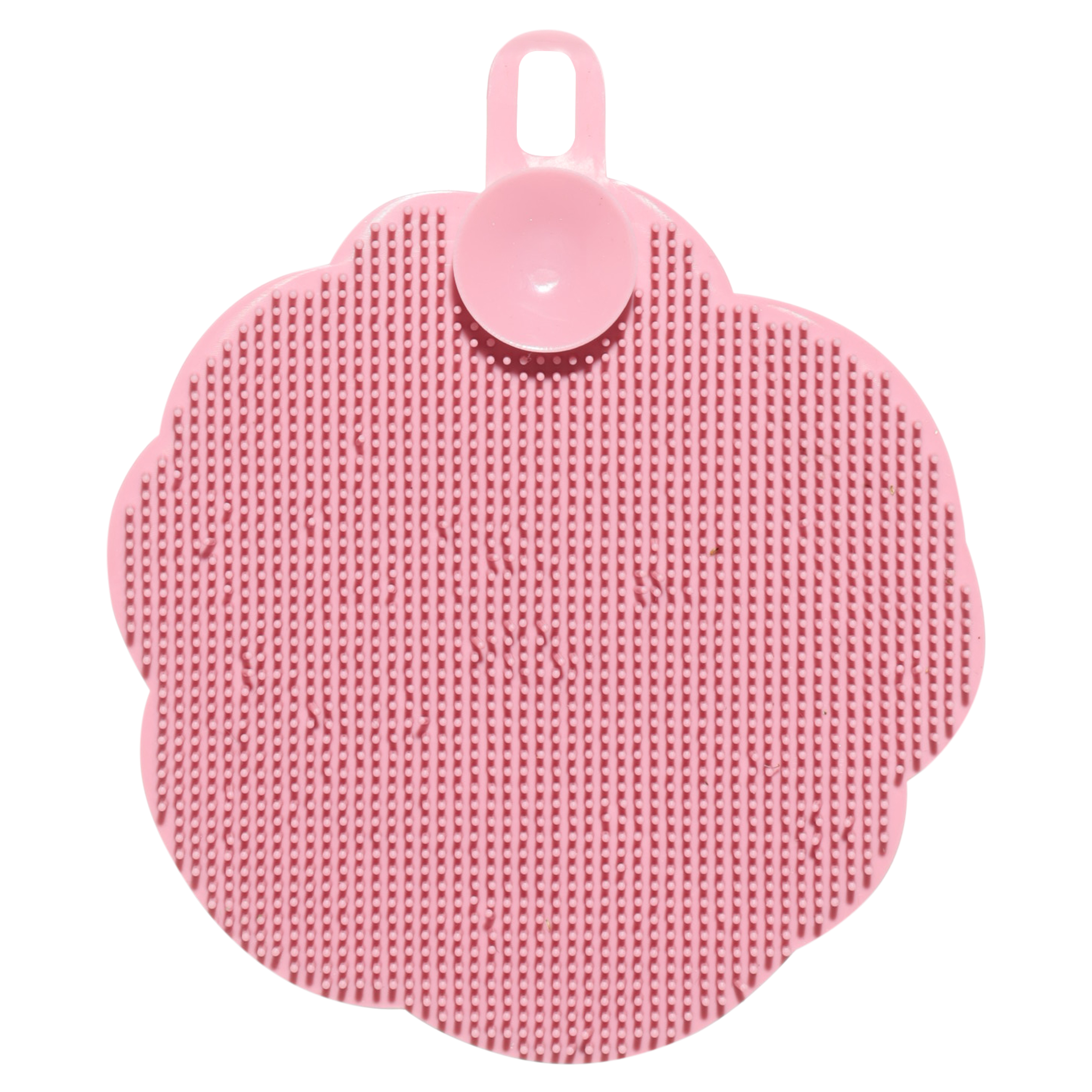 Dish sponge, 13 cm, silicone, powder, Rose, Manny, image-1
